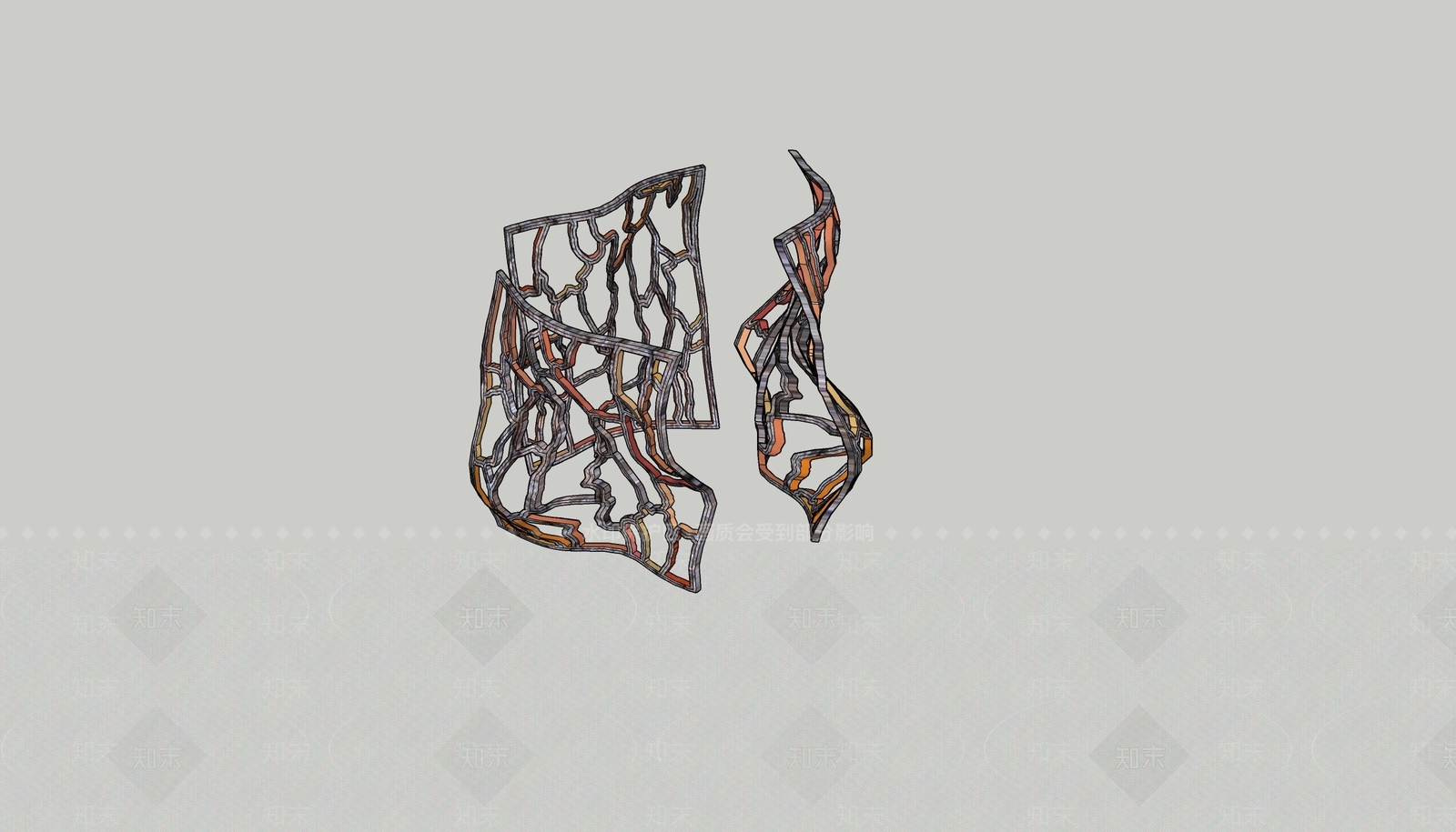 现代雕塑小品SU模型下载【ID:1191160709】
