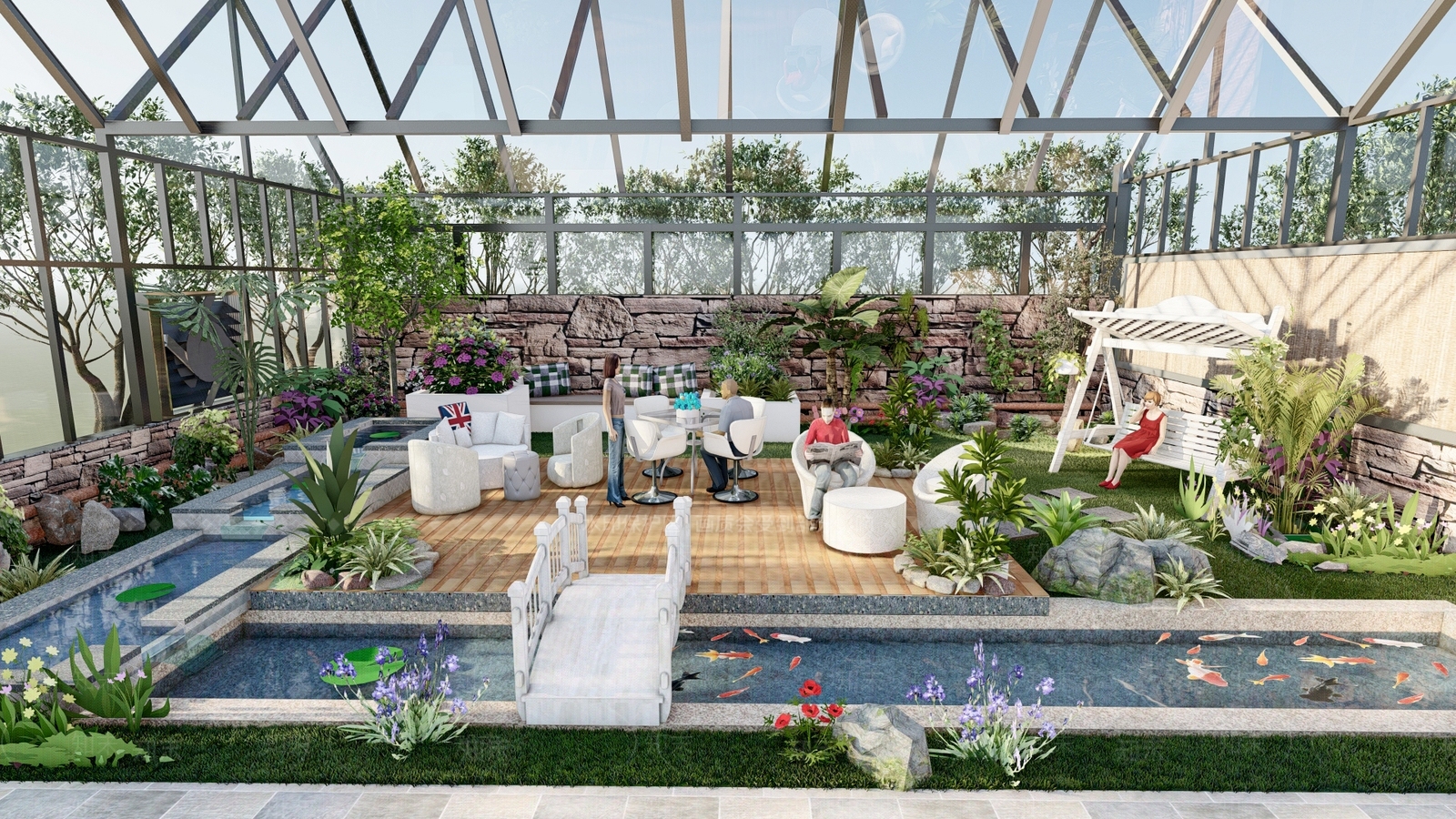 欧式室内景观SU模型下载【ID:1191161897】