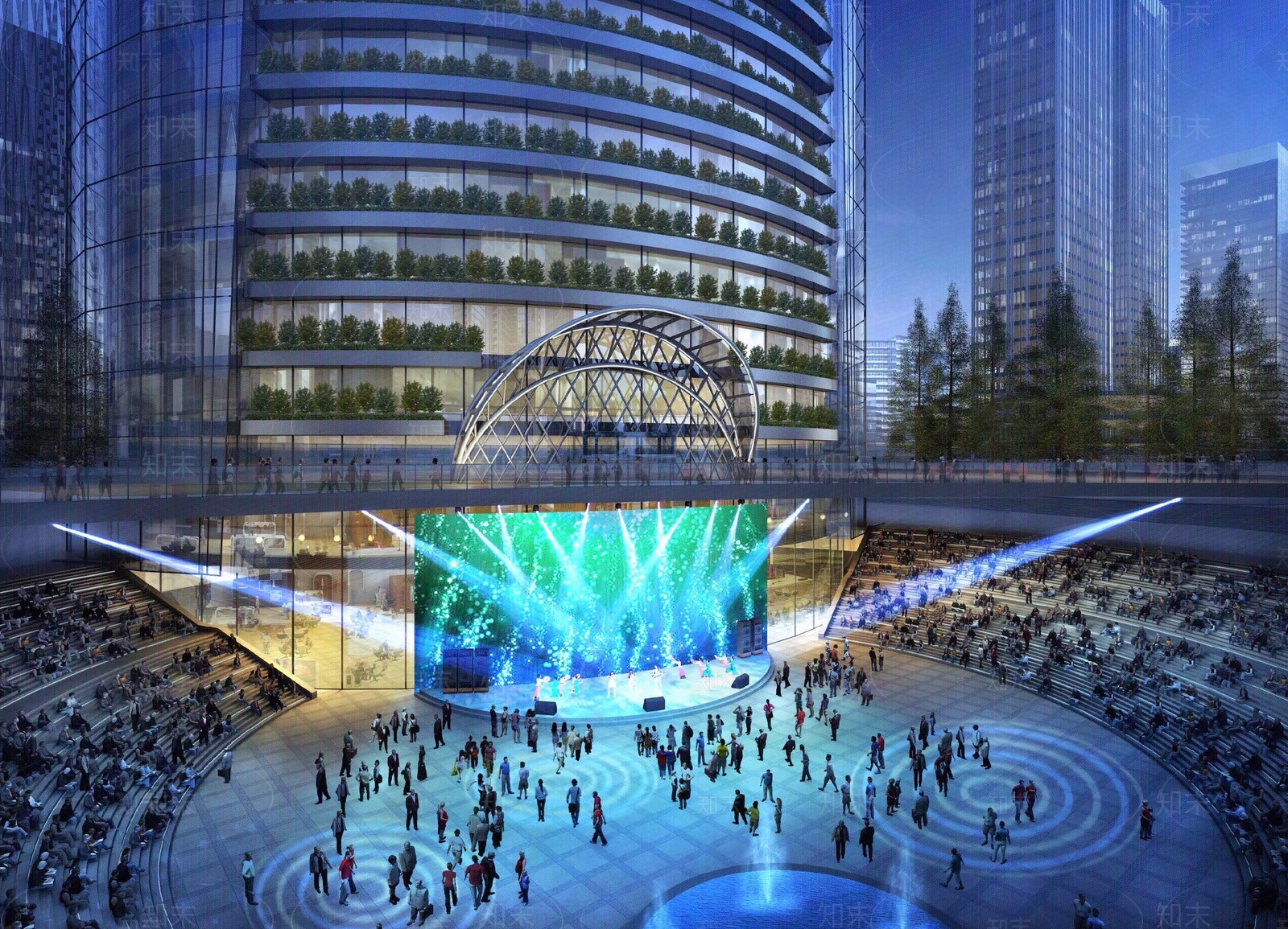 现代街道外景贴图下载【ID:1191162986】