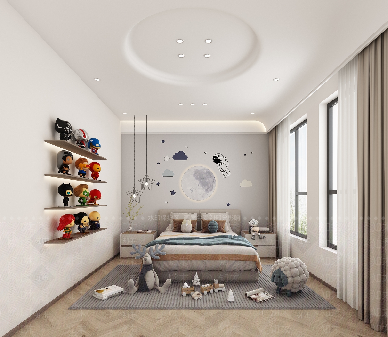 现代家居卧室3D模型下载【ID:1191162833】