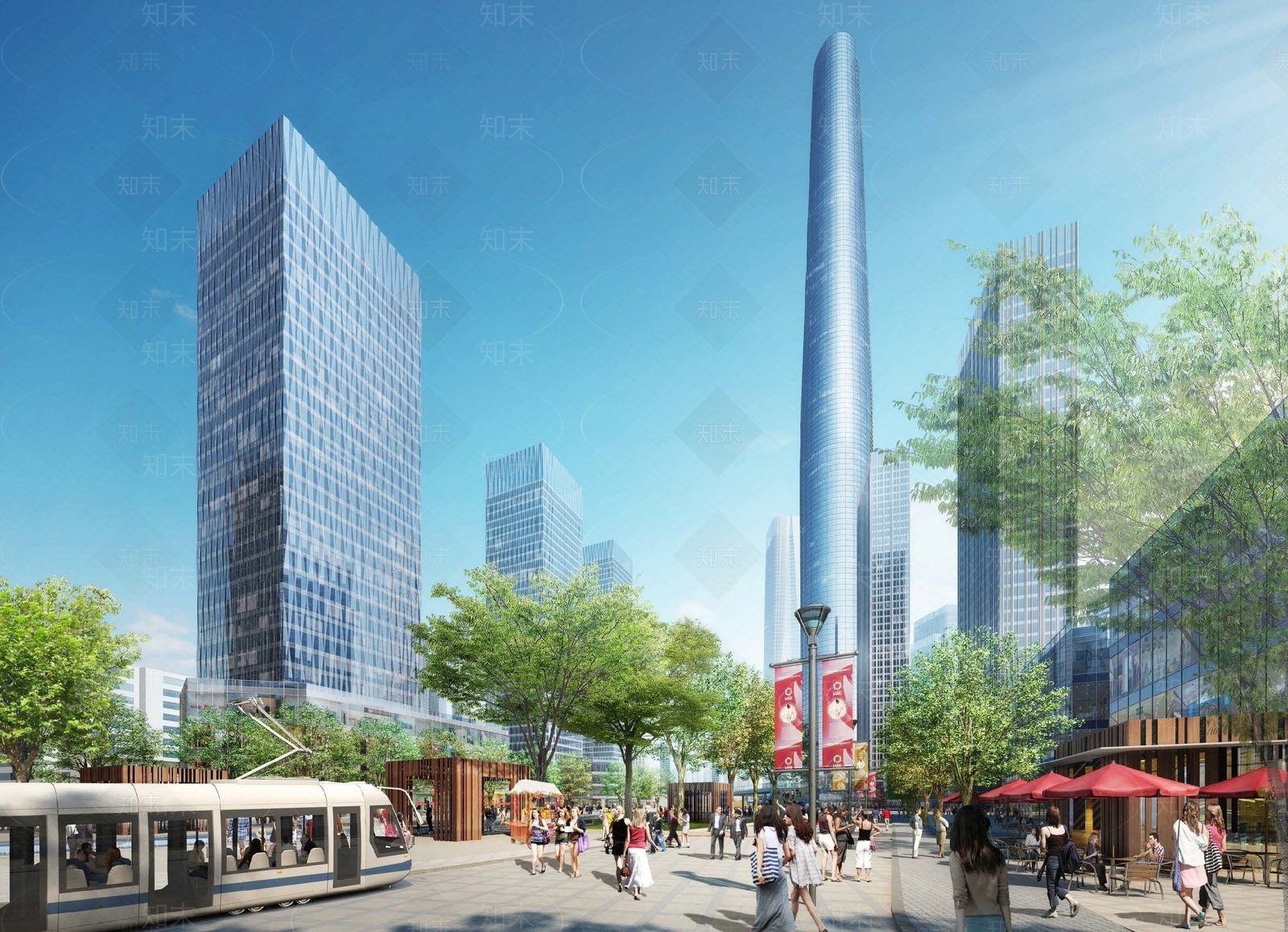 现代街道外景贴图下载【ID:1191163309】