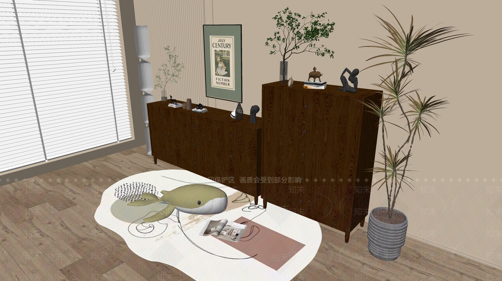 现代斗柜SU模型下载【ID:1191163561】