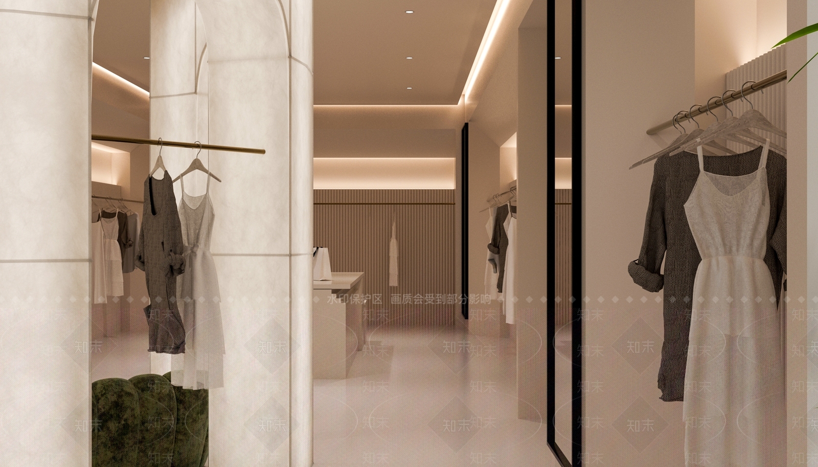 现代服装店SU模型下载【ID:1191163941】