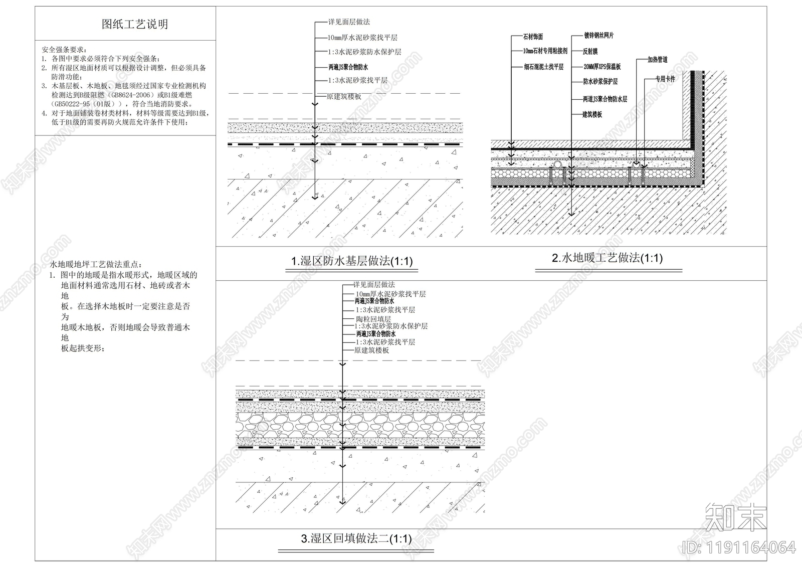 地面综合节点cad施工图下载【ID:1191164064】