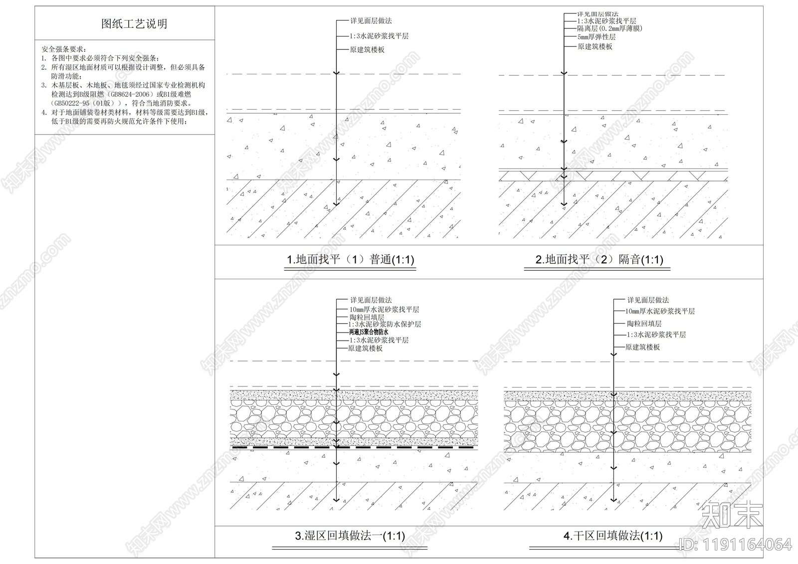 地面综合节点cad施工图下载【ID:1191164064】