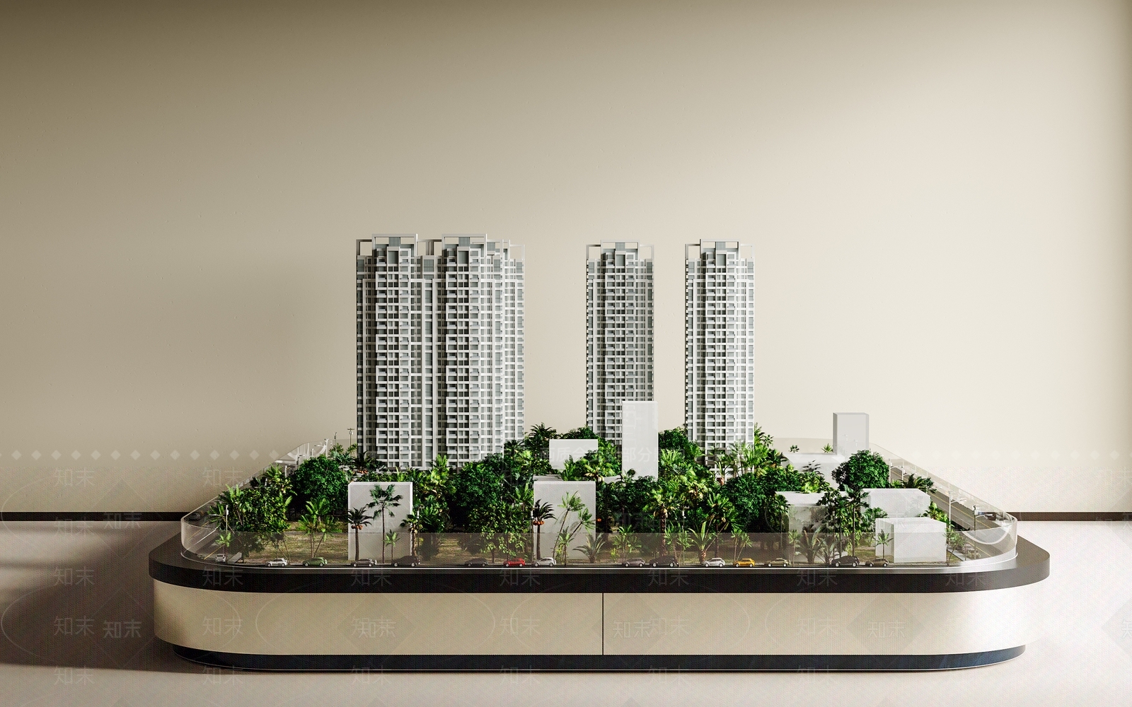 现代售楼处外观3D模型下载【ID:1191165317】