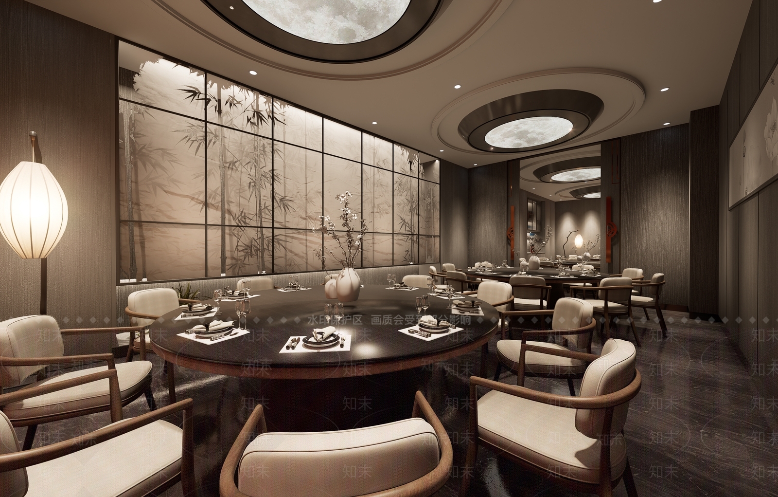 新中式中式包厢SU模型下载【ID:1191166632】