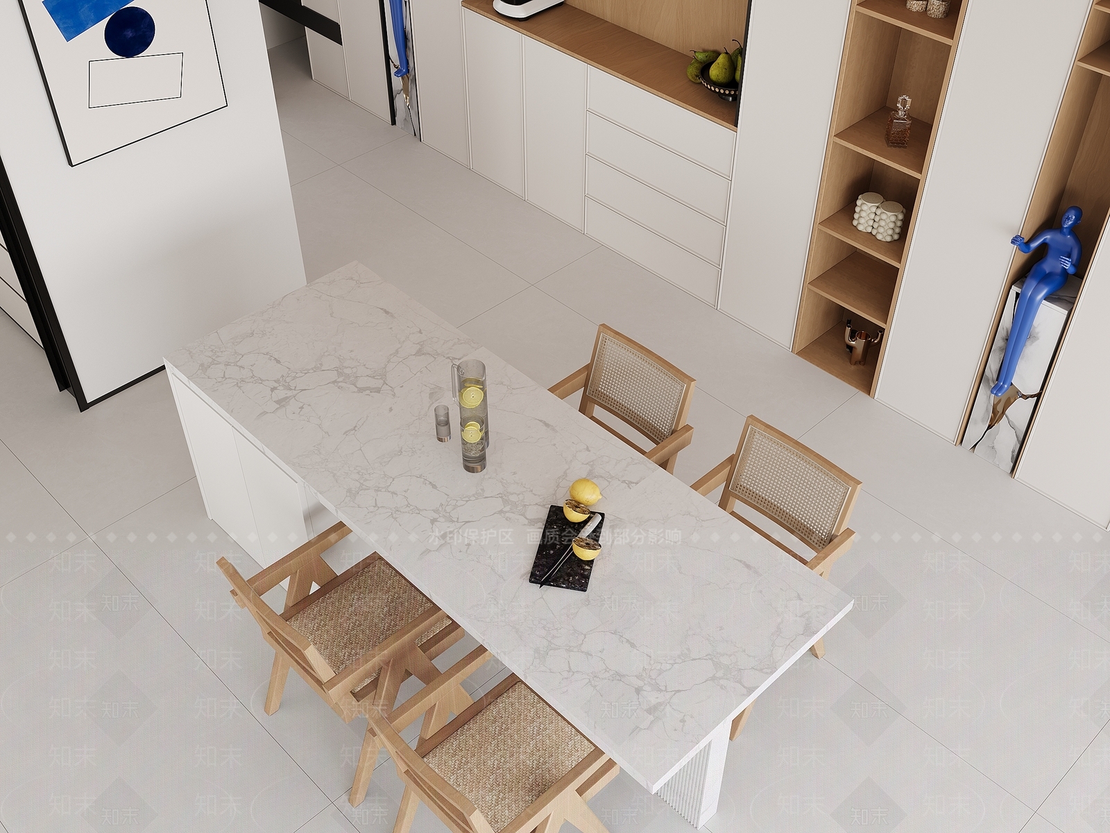 现代家居餐厅3D模型下载【ID:1191176385】