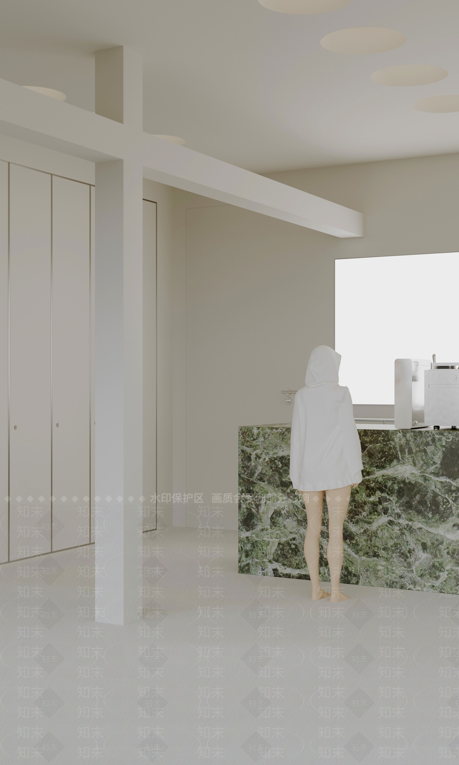 轻奢极简茶餐厅3D模型下载【ID:1191169721】