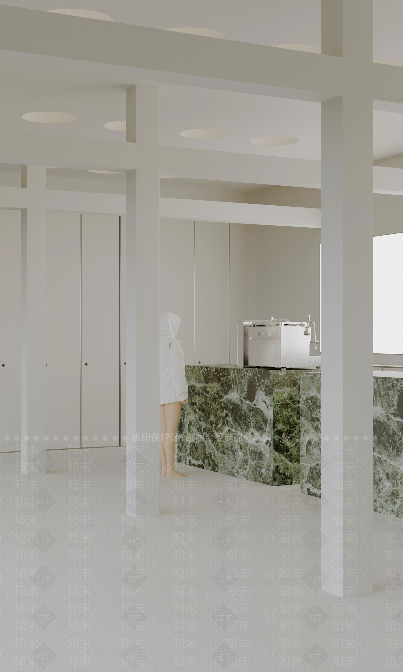 轻奢极简茶餐厅3D模型下载【ID:1191169721】