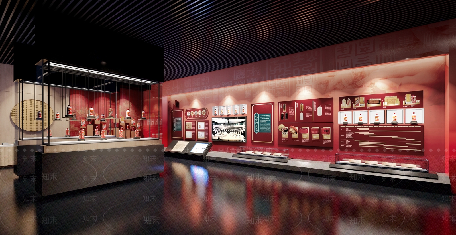 现代中式博物馆SU模型下载【ID:1191170219】