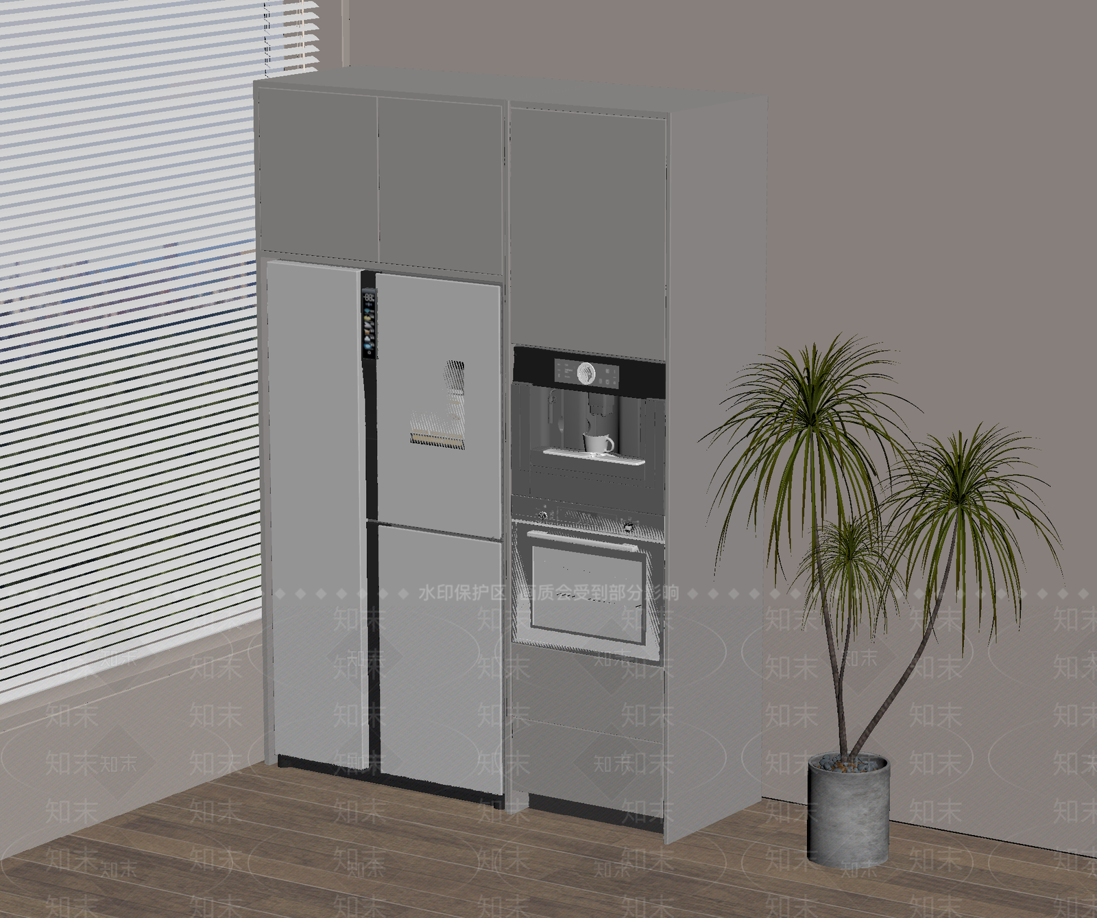 冰箱SU模型下载【ID:1191173337】