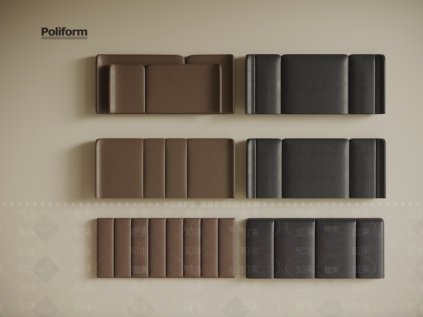 意式床品SU模型下载【ID:1191178256】