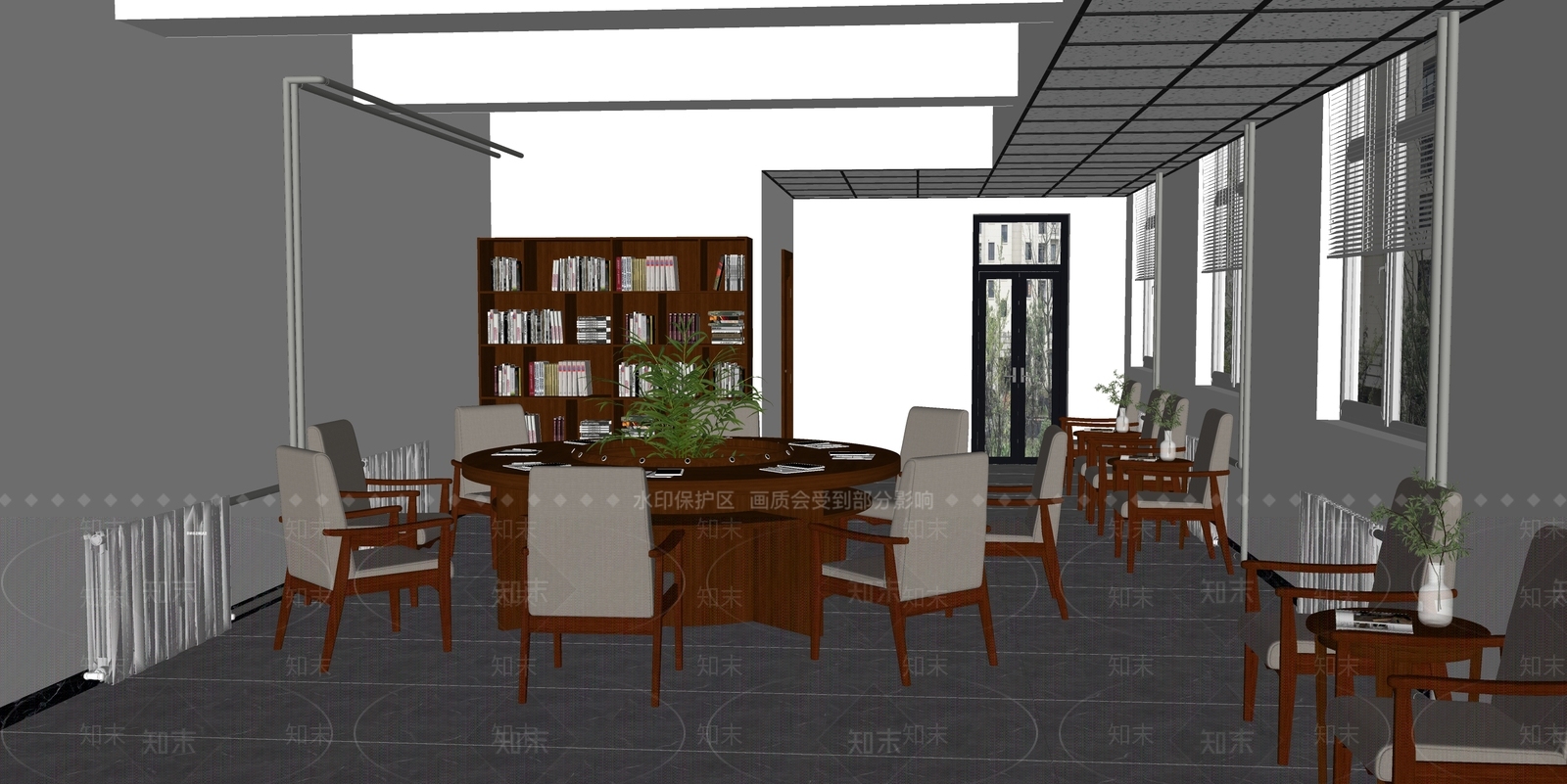 现代会议室SU模型下载【ID:1191180417】