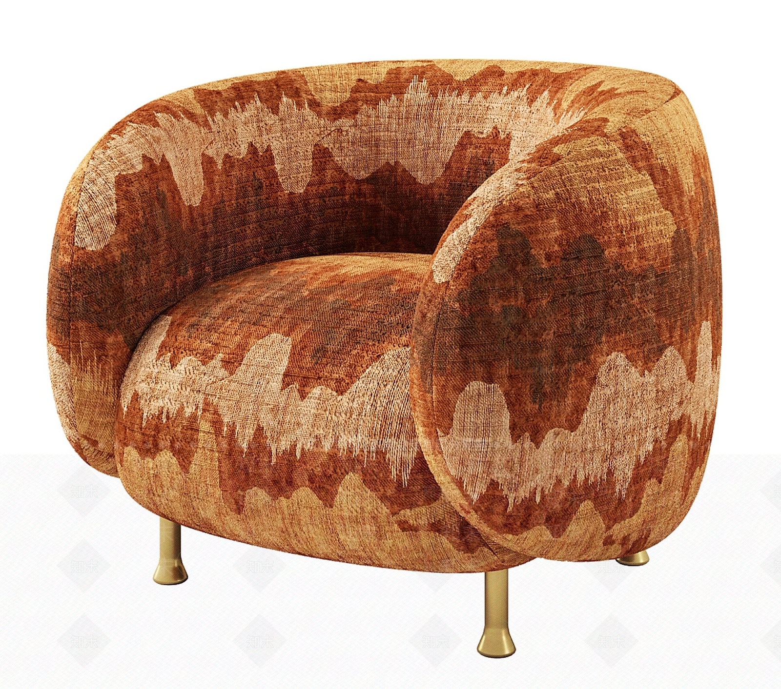 现代简约单人沙发3D模型下载【ID:1191181196】