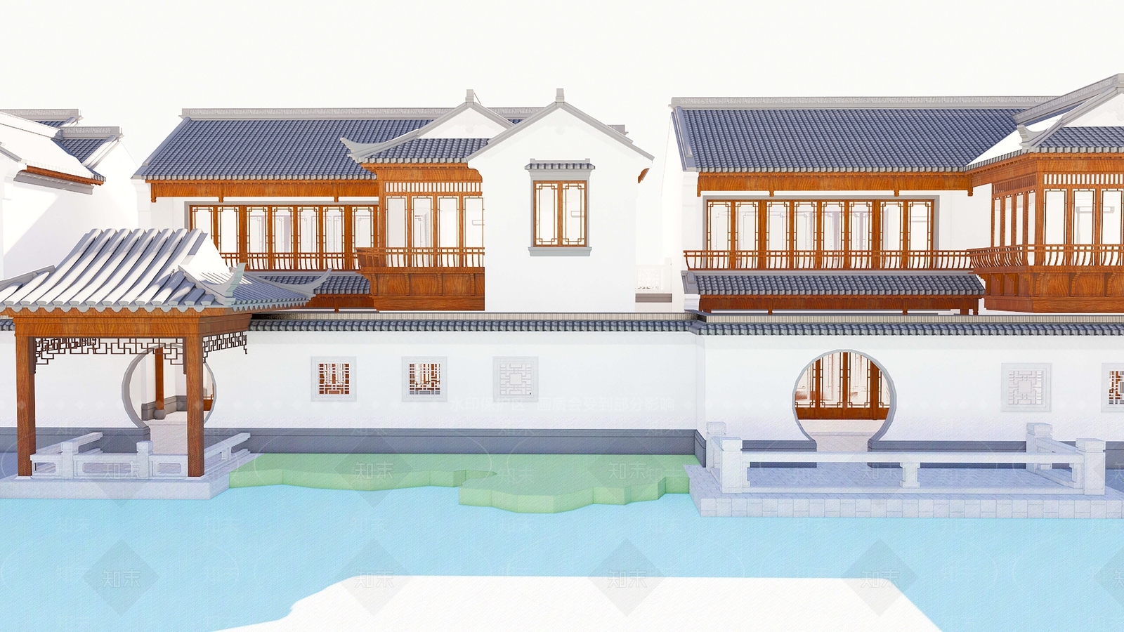 现代民宿建筑SU模型下载【ID:1191181615】