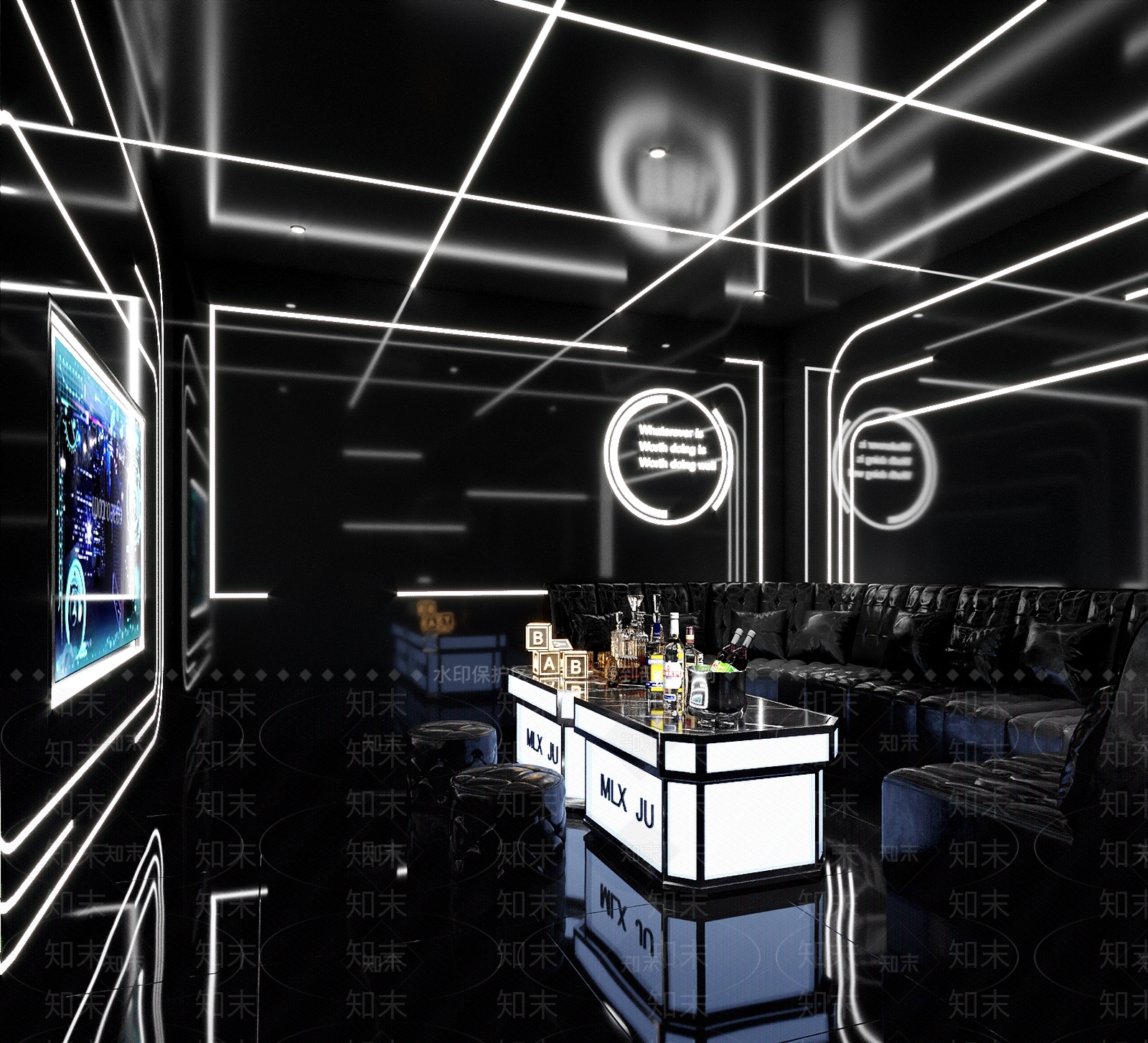 现代轻奢KTV3D模型下载【ID:1191187283】