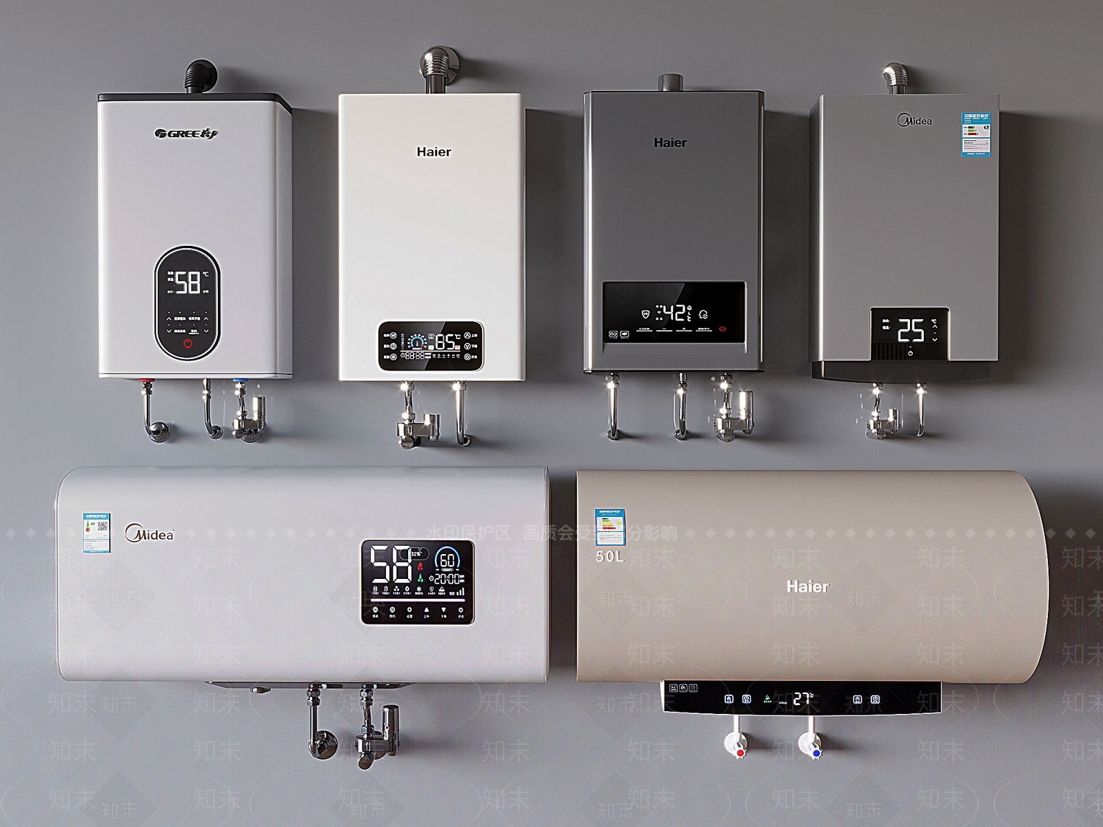 热水器3D模型下载【ID:1191188655】