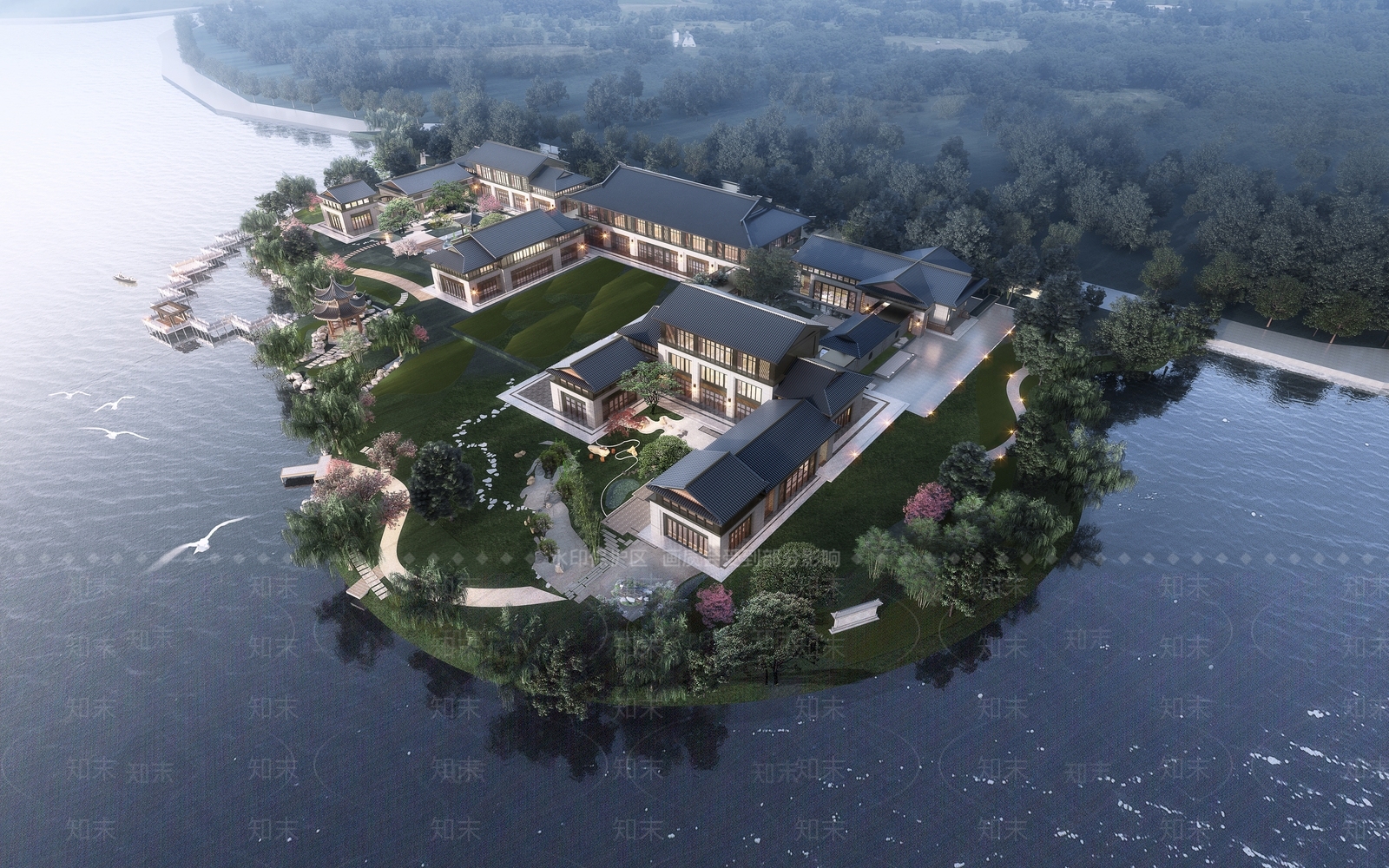 新中式中式四合院SU模型下载【ID:1191191186】