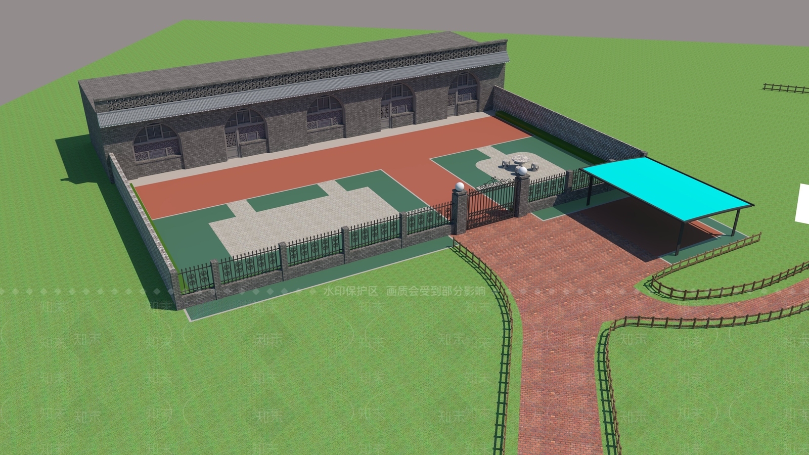 新中式中式其他住宅外观3D模型下载【ID:1191191664】