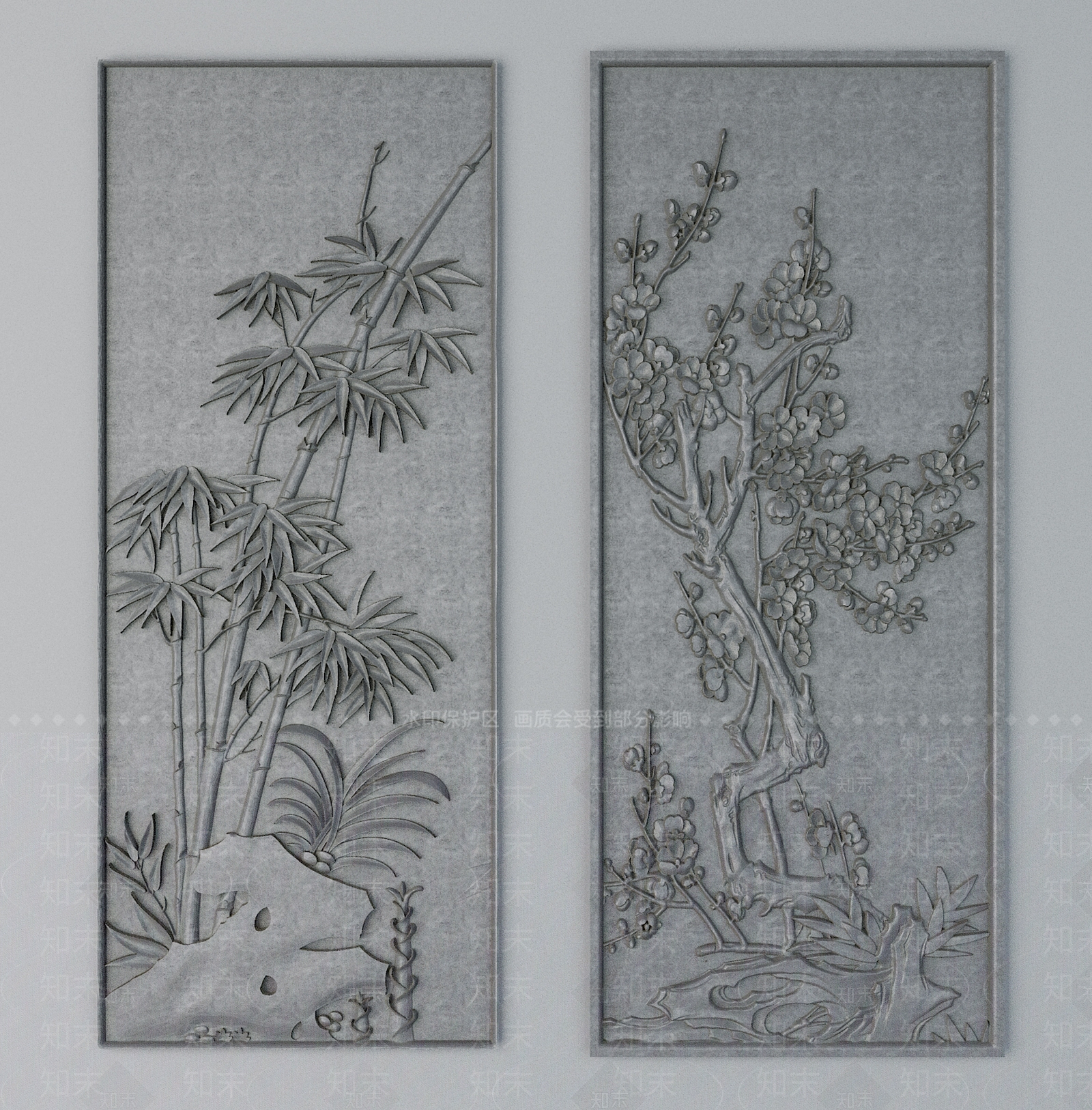 中式雕花3D模型下载【ID:1191191799】