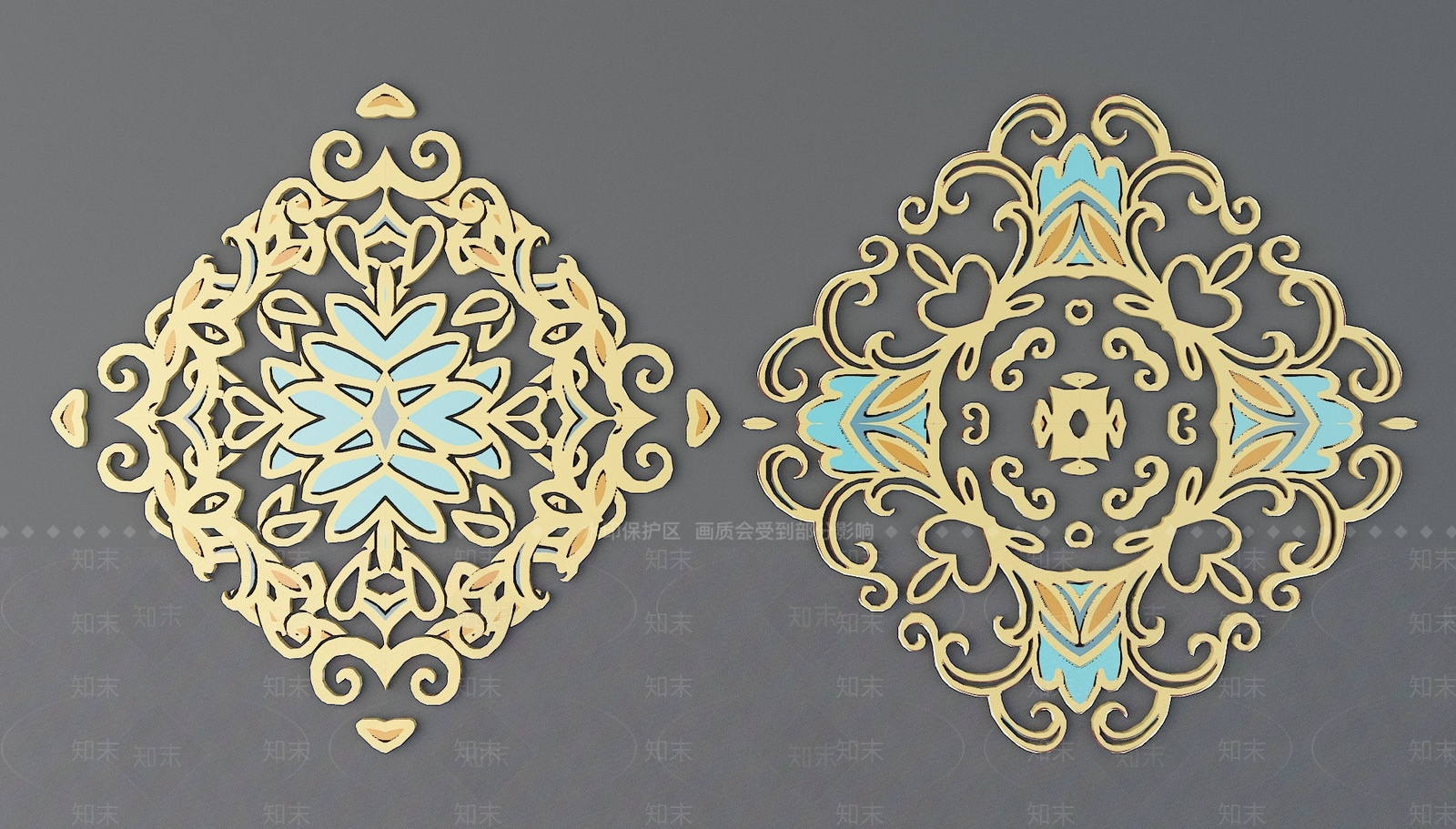 新中式中式雕花3D模型下载【ID:1191192244】