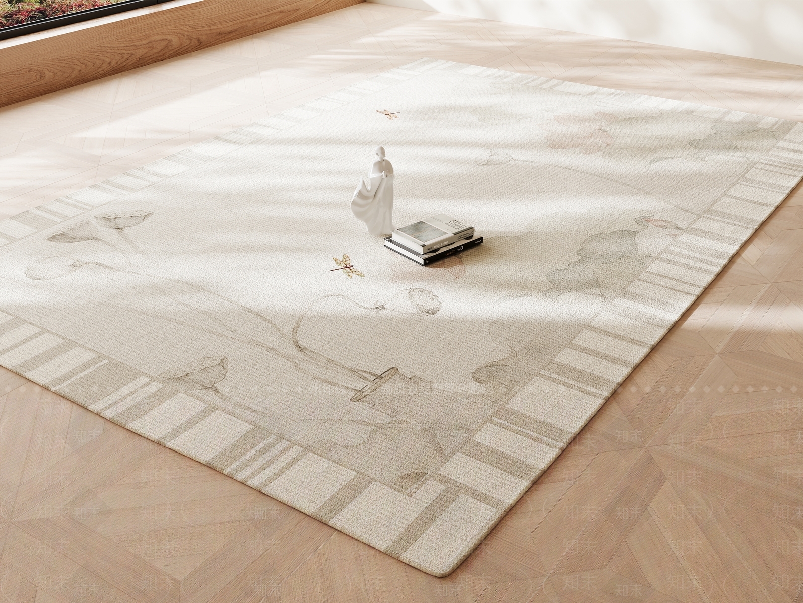 新中式中式地毯3D模型下载【ID:1191195945】