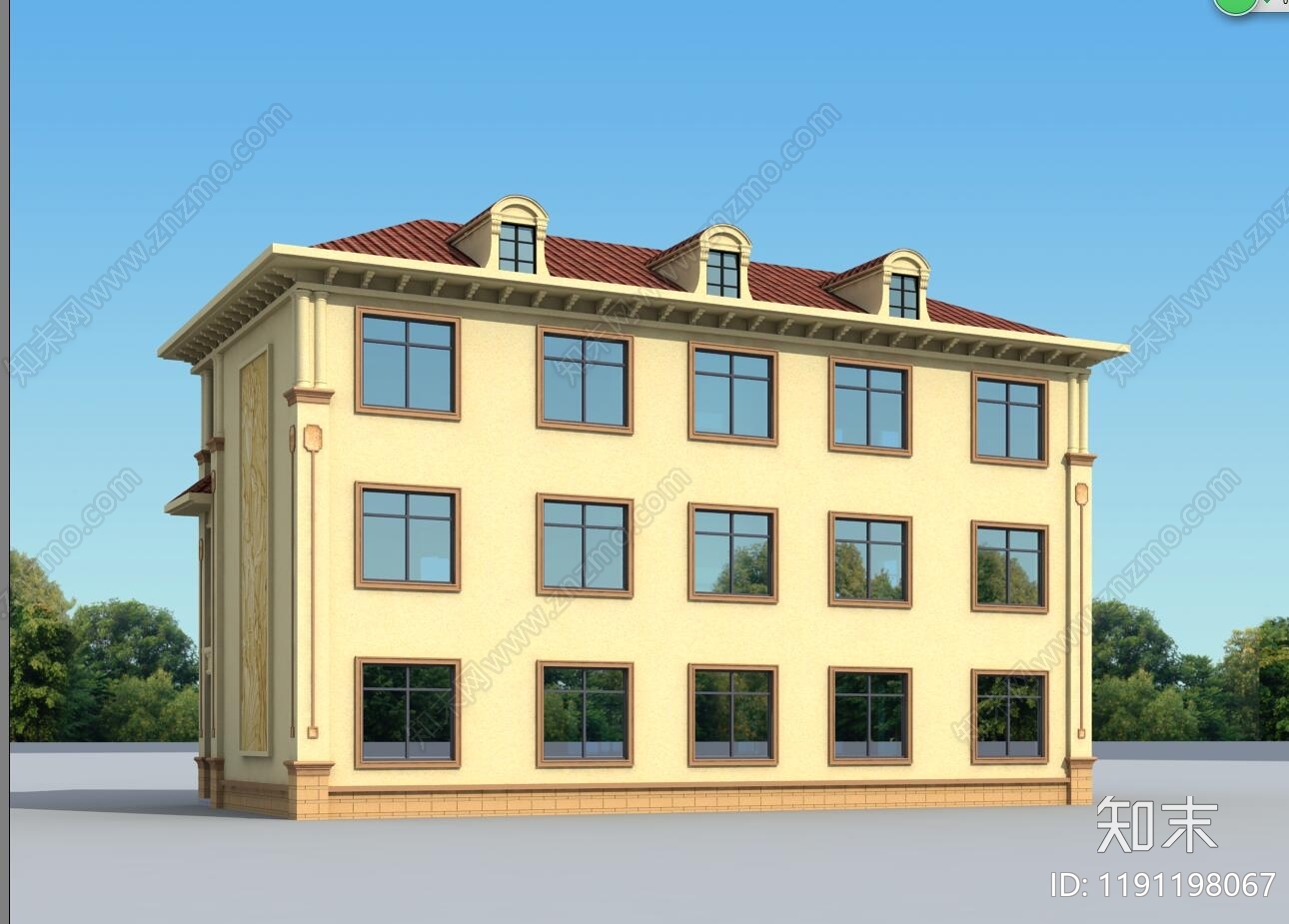 欧式民宿建筑cad施工图下载【ID:1191198067】