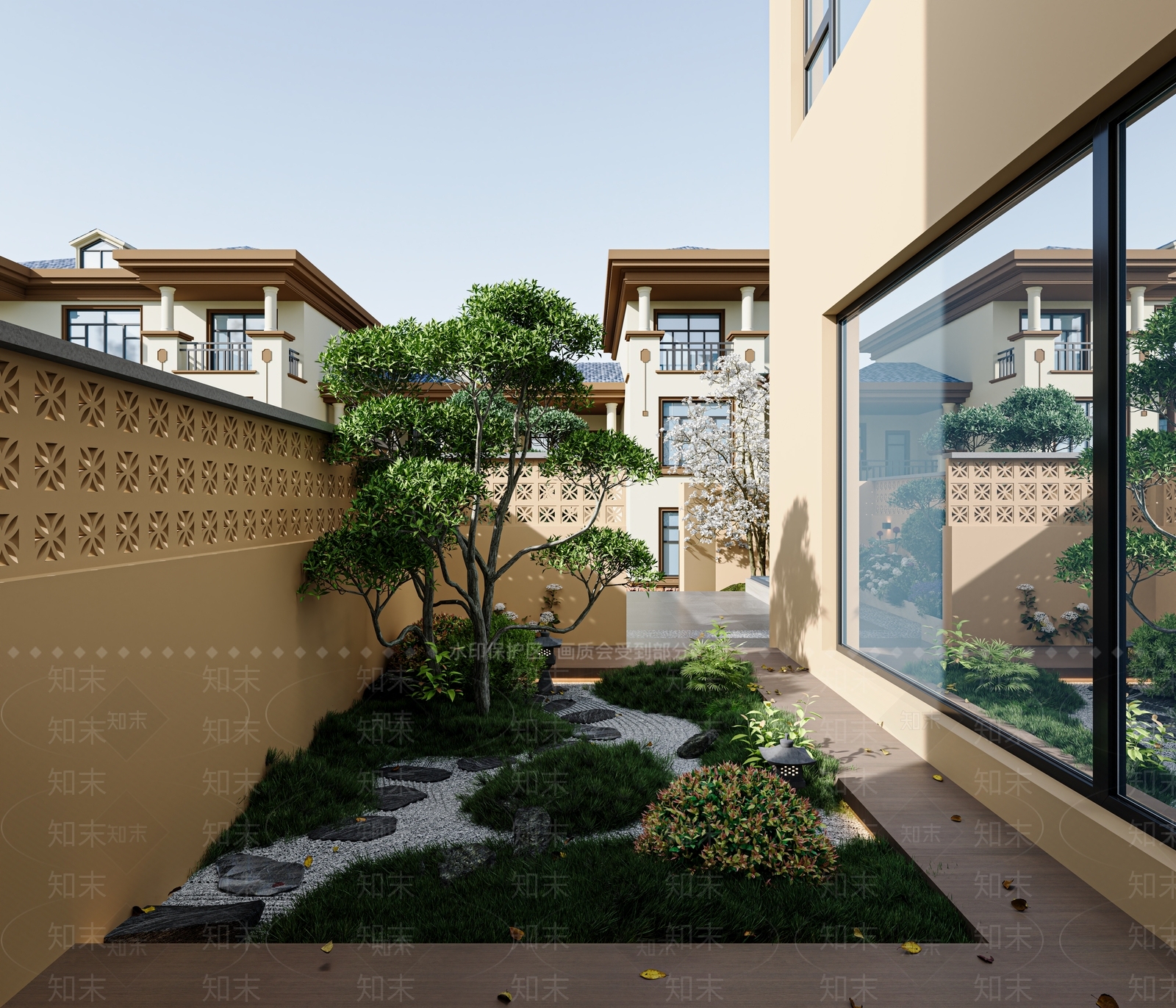 中式现代阳台3D模型下载【ID:1191199324】