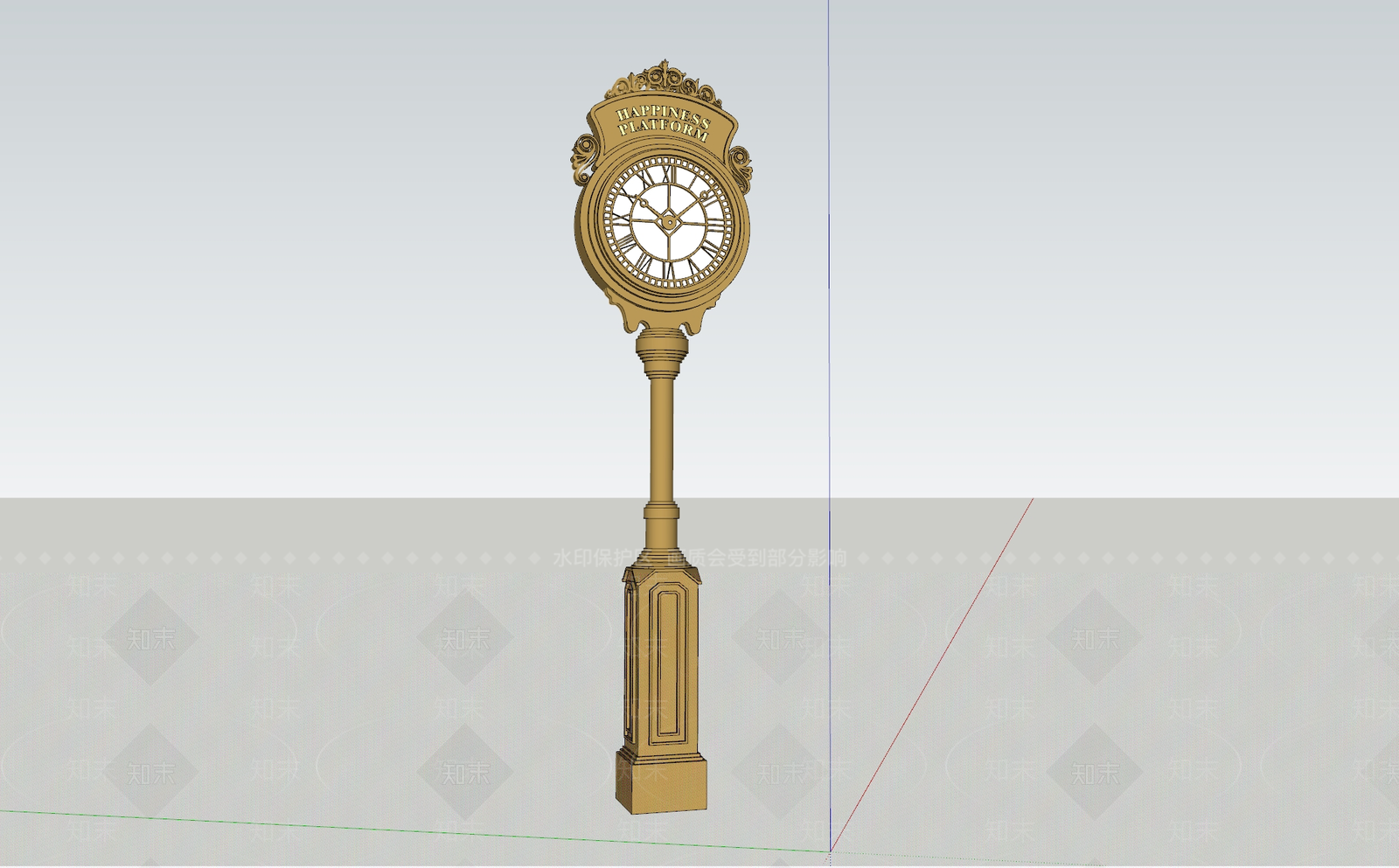 欧式简欧景观灯SU模型下载【ID:1191202374】