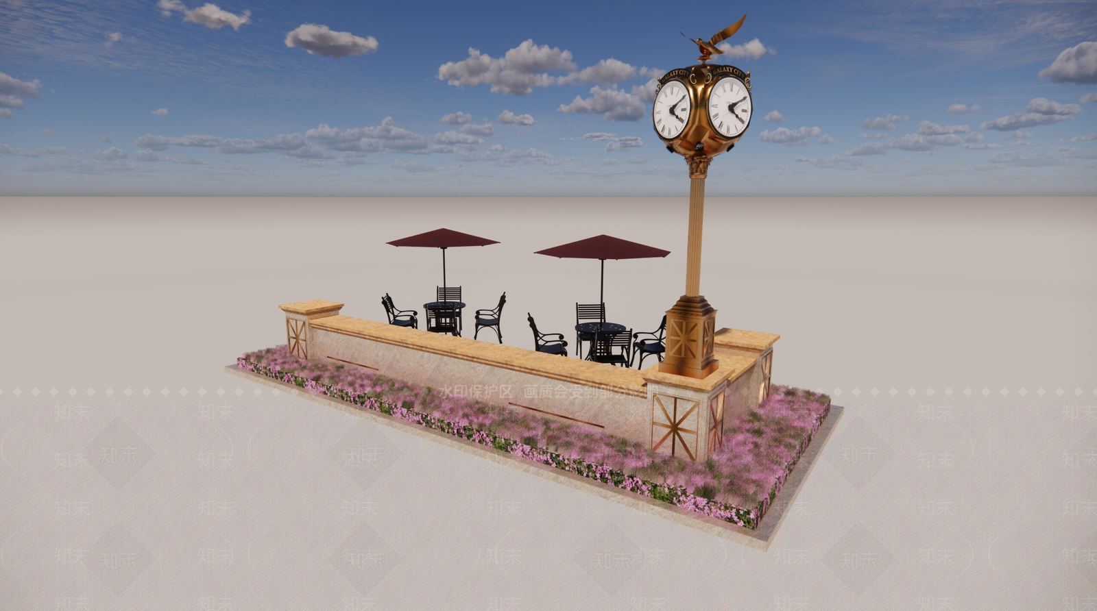 欧式简欧景观灯SU模型下载【ID:1191202668】