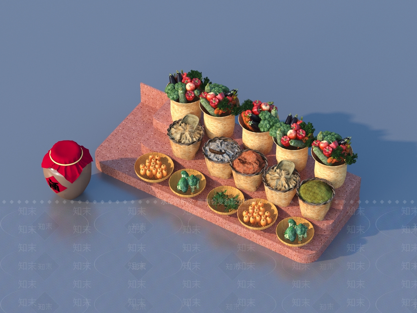 厨房用品3D模型下载【ID:1191211998】