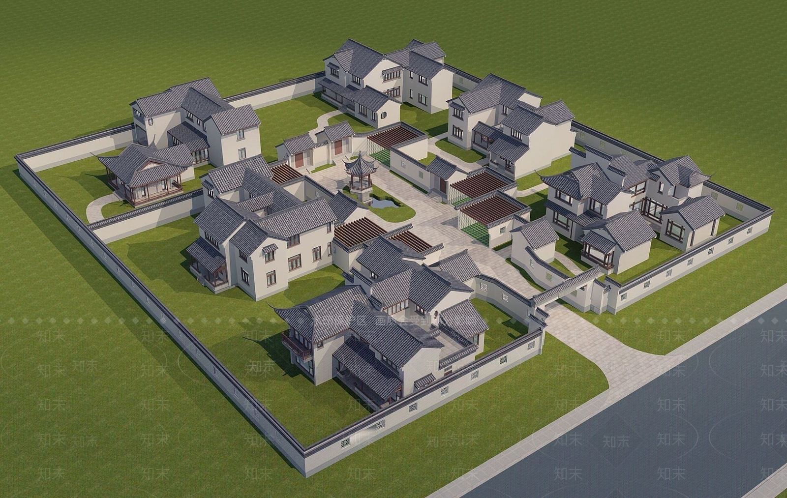 现代建筑景观3D模型下载【ID:1191216612】