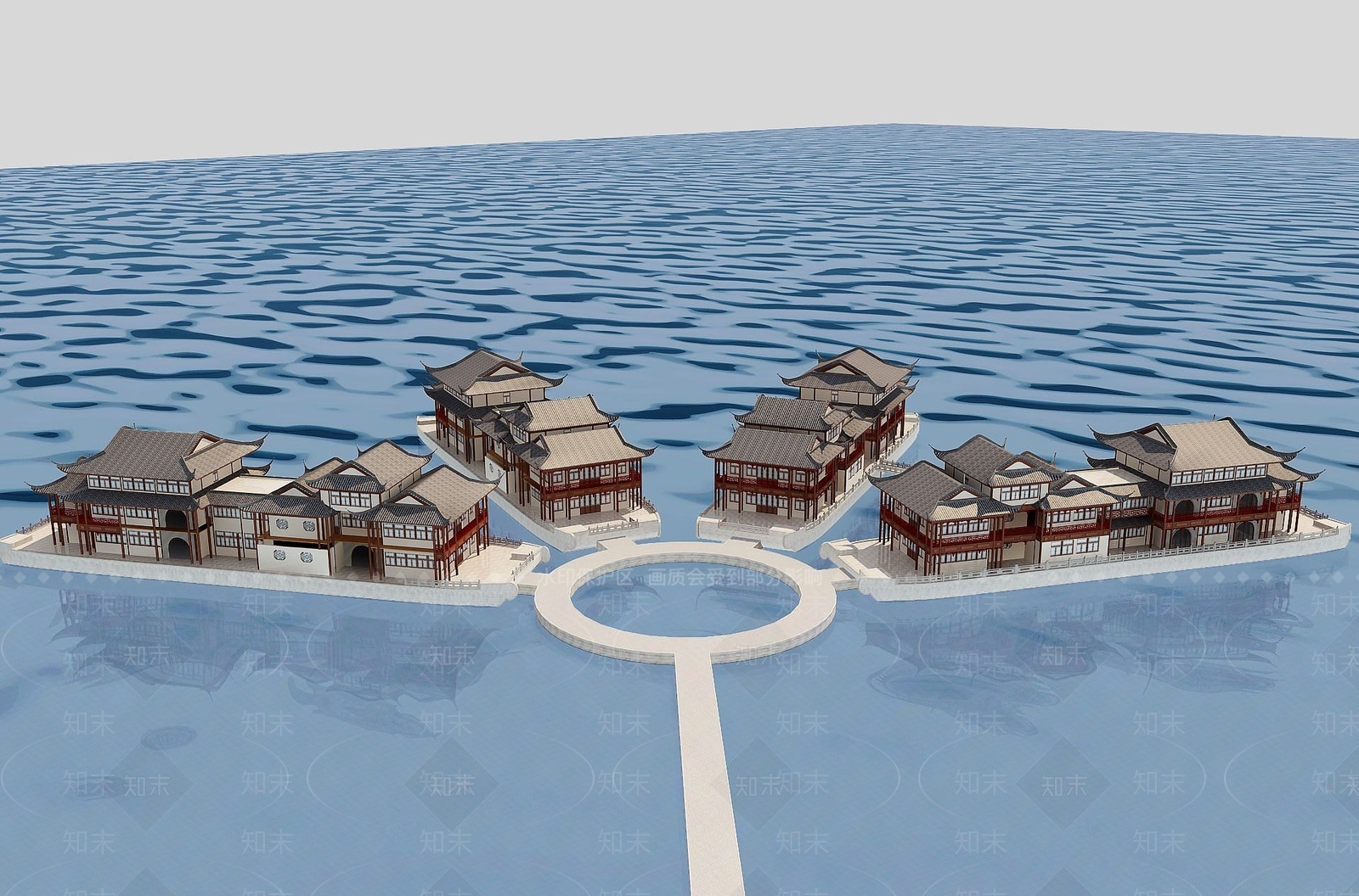 现代建筑景观3D模型下载【ID:1191216624】