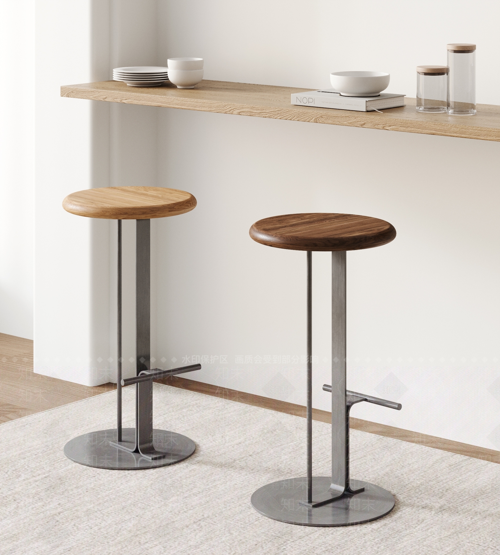 现代极简吧凳SU模型下载【ID:1191220468】