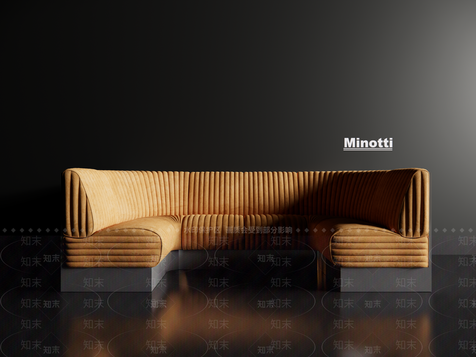 现代意式卡座沙发3D模型下载【ID:1191220950】