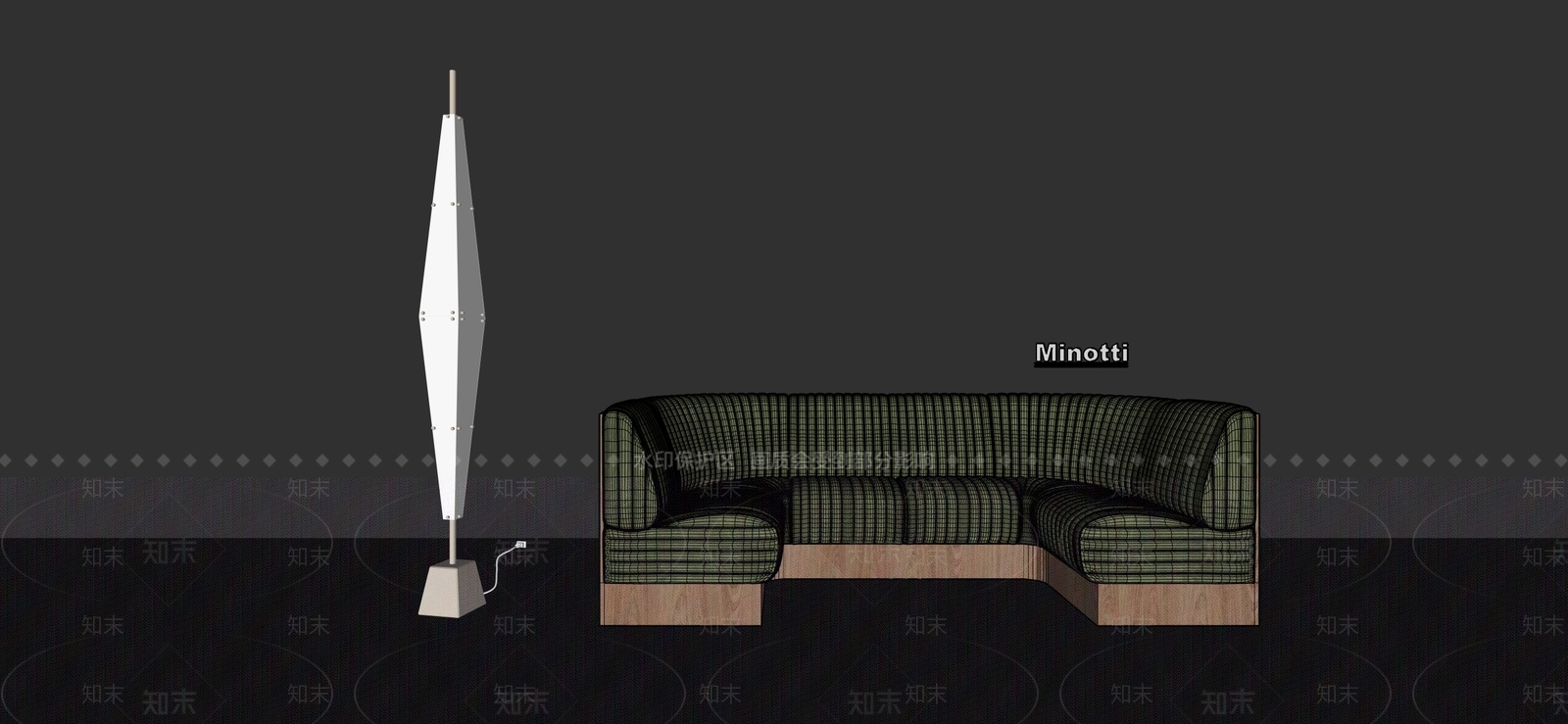 现代复古卡座沙发3D模型下载【ID:1191221344】