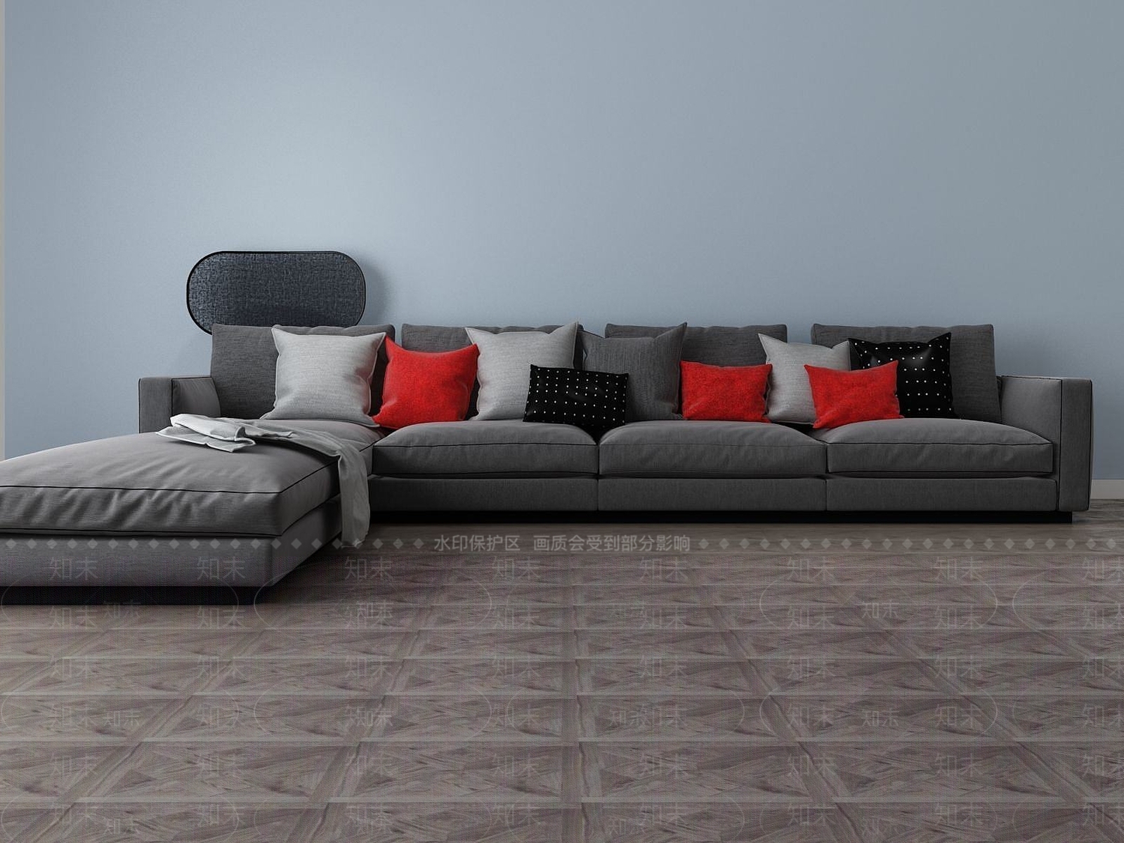 现代家具饰品组合沙发3D模型下载【ID:1191221707】