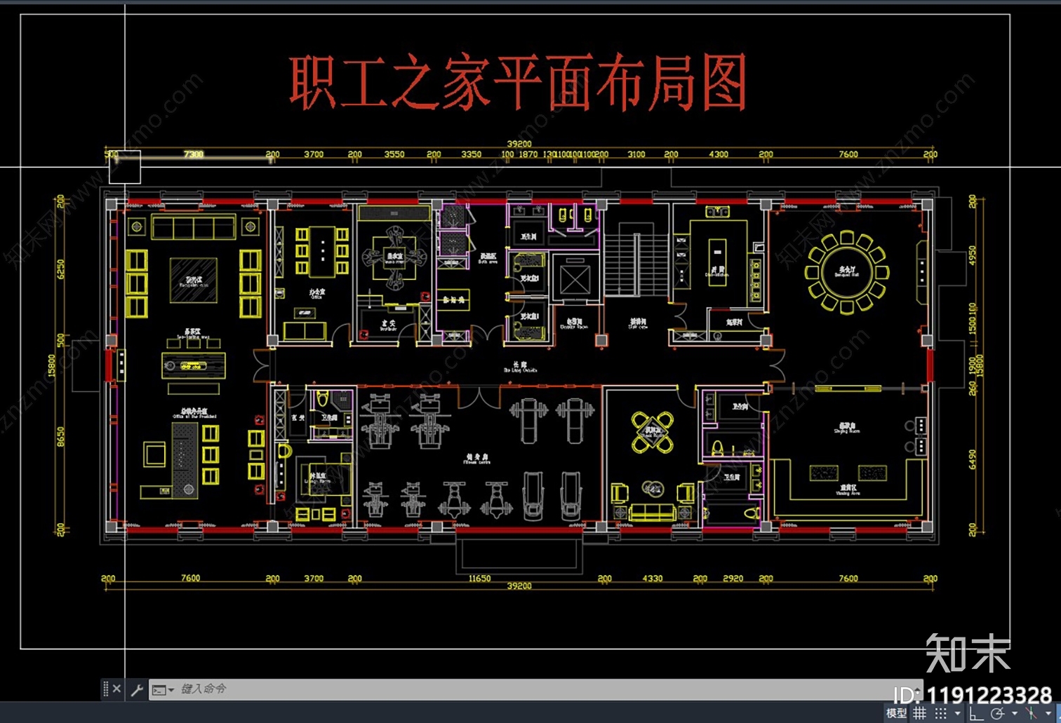 现代其他休闲娱乐空间cad施工图下载【ID:1191223328】