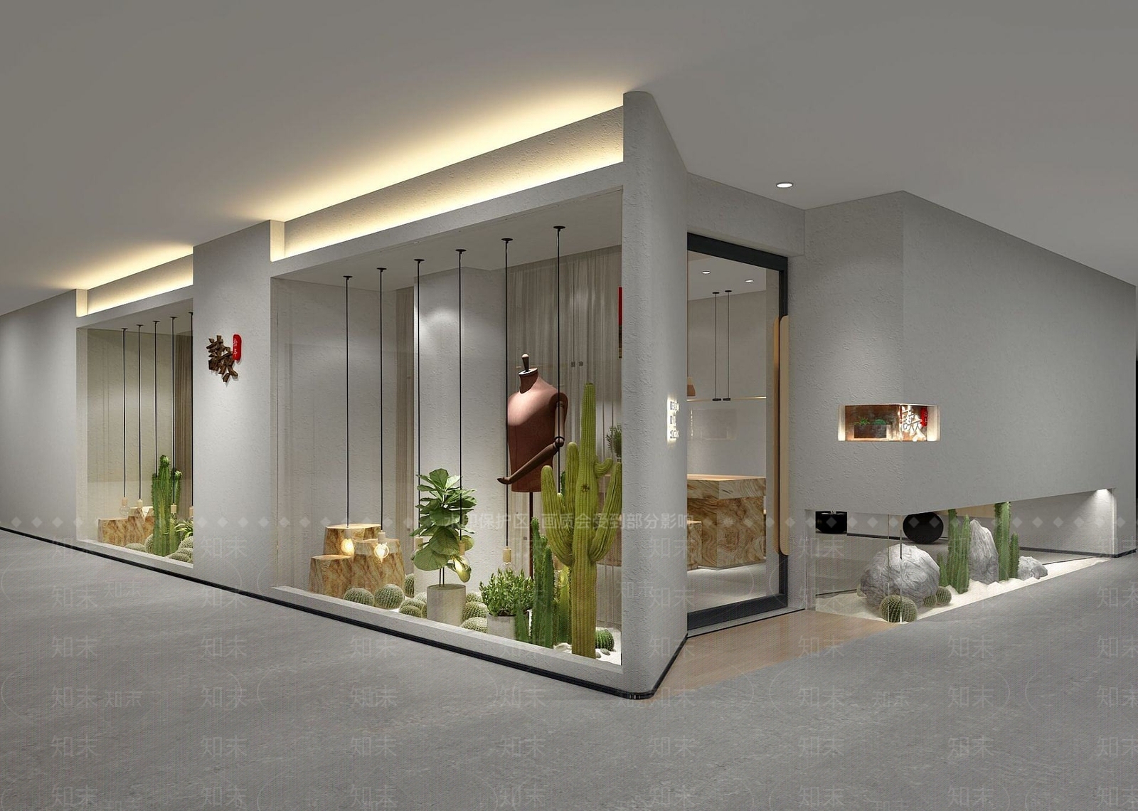 北欧风格的服装店3D模型下载【ID:1191223026】