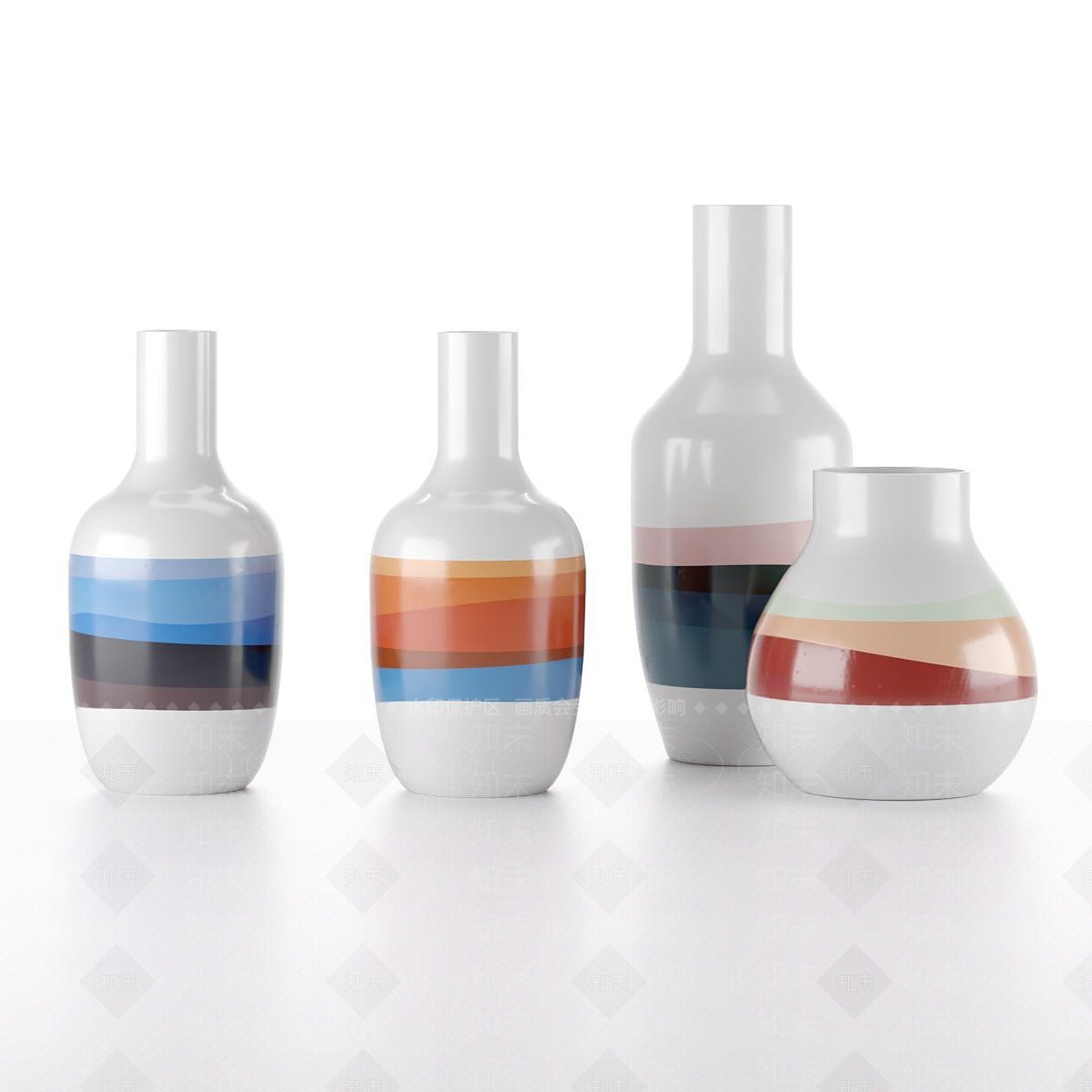 现代桌面摆件3D模型下载【ID:1191223775】