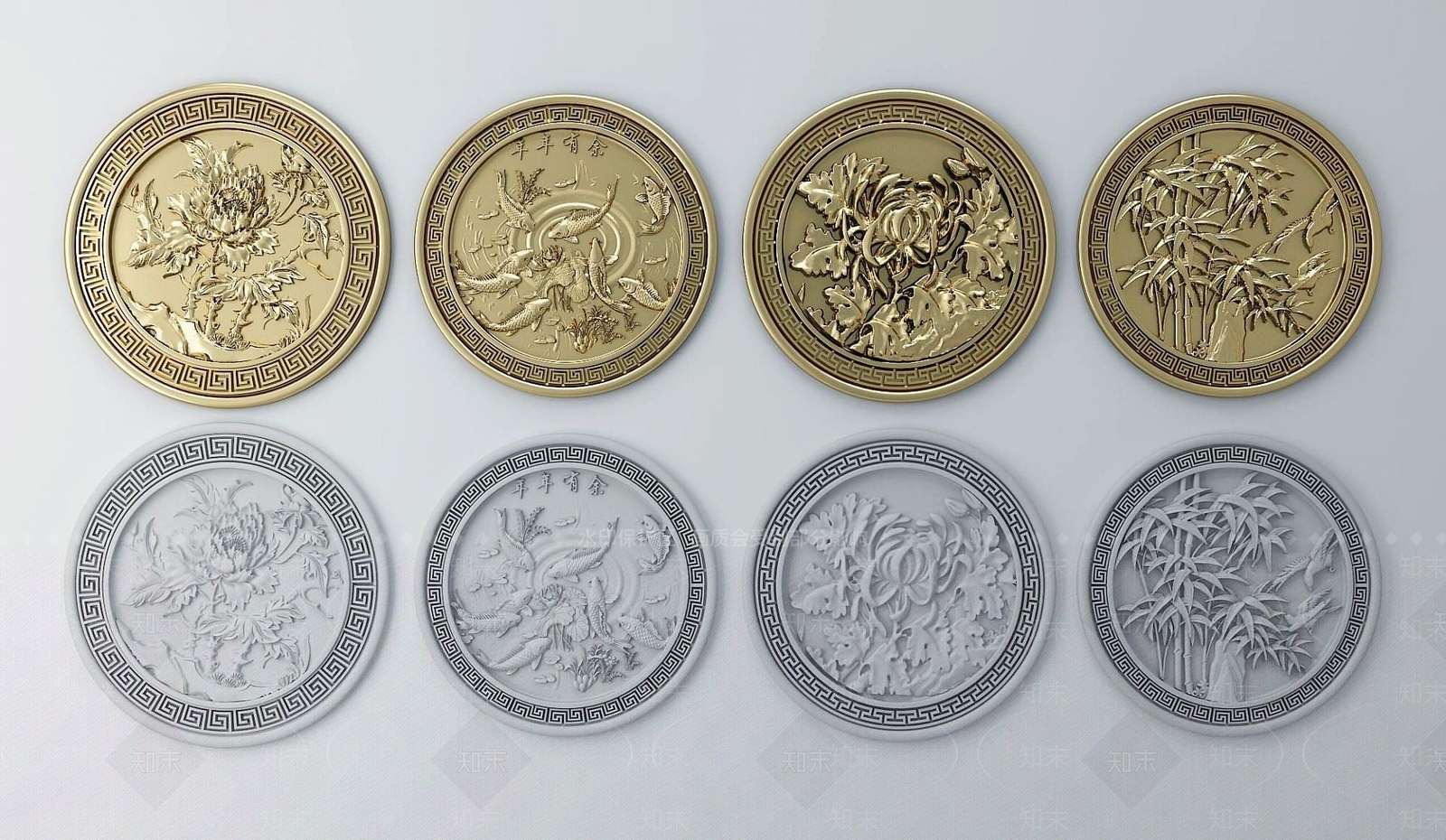 现代雕花花格3D模型下载【ID:1191227327】