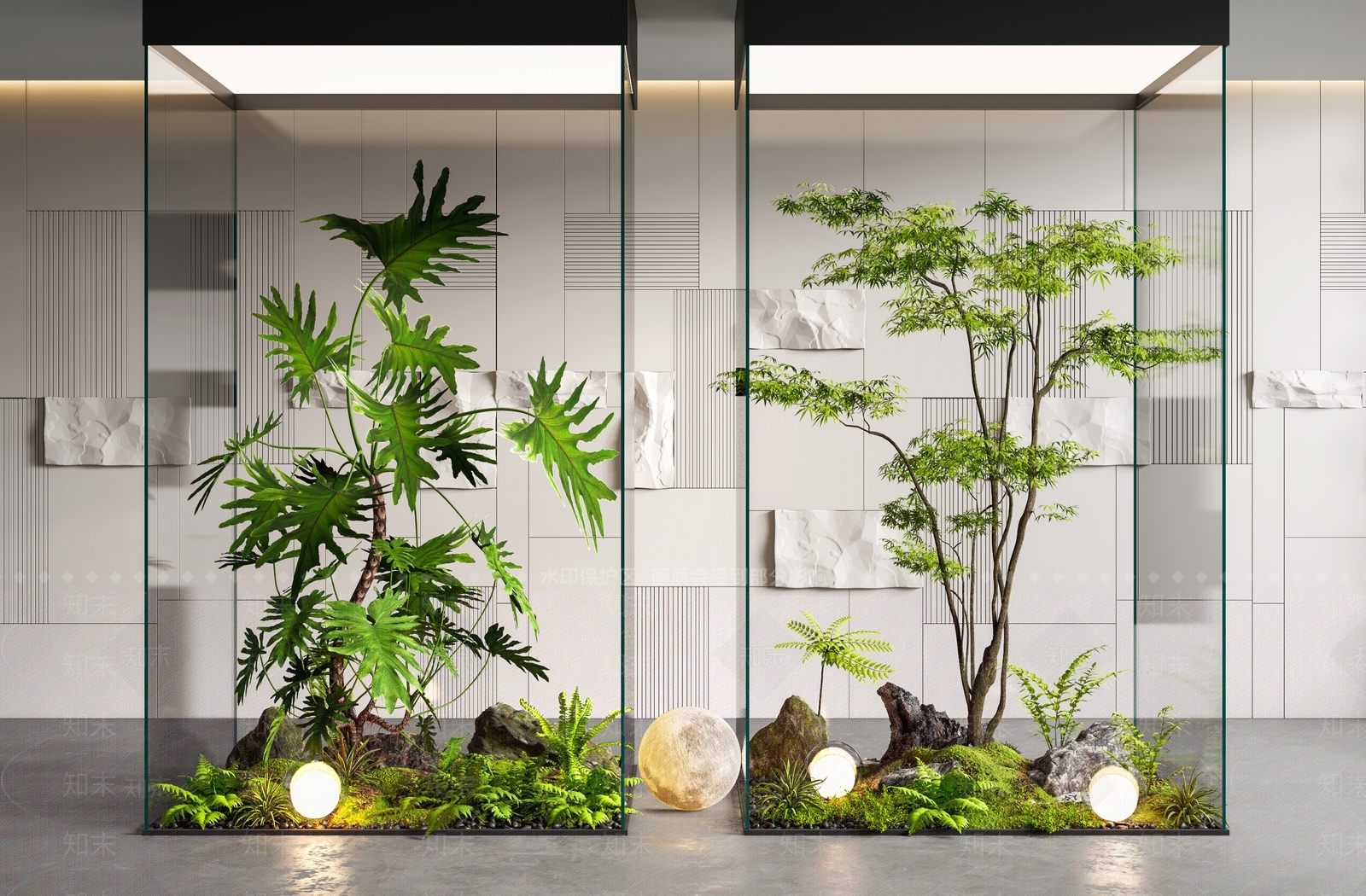 现代室内景观3D模型下载【ID:1191227607】