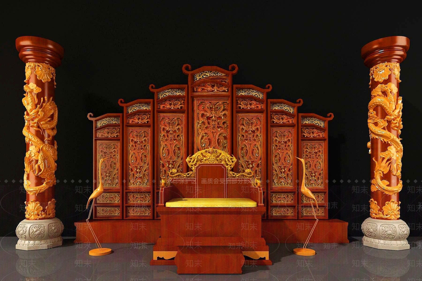 现代雕像柱子3D模型下载【ID:1191227651】