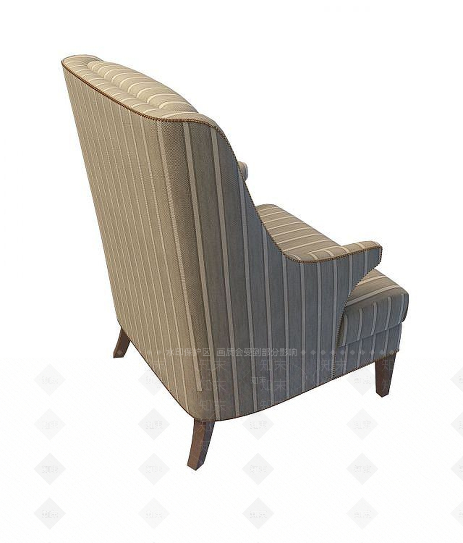 现代布艺躺椅3D模型下载【ID:1191229828】