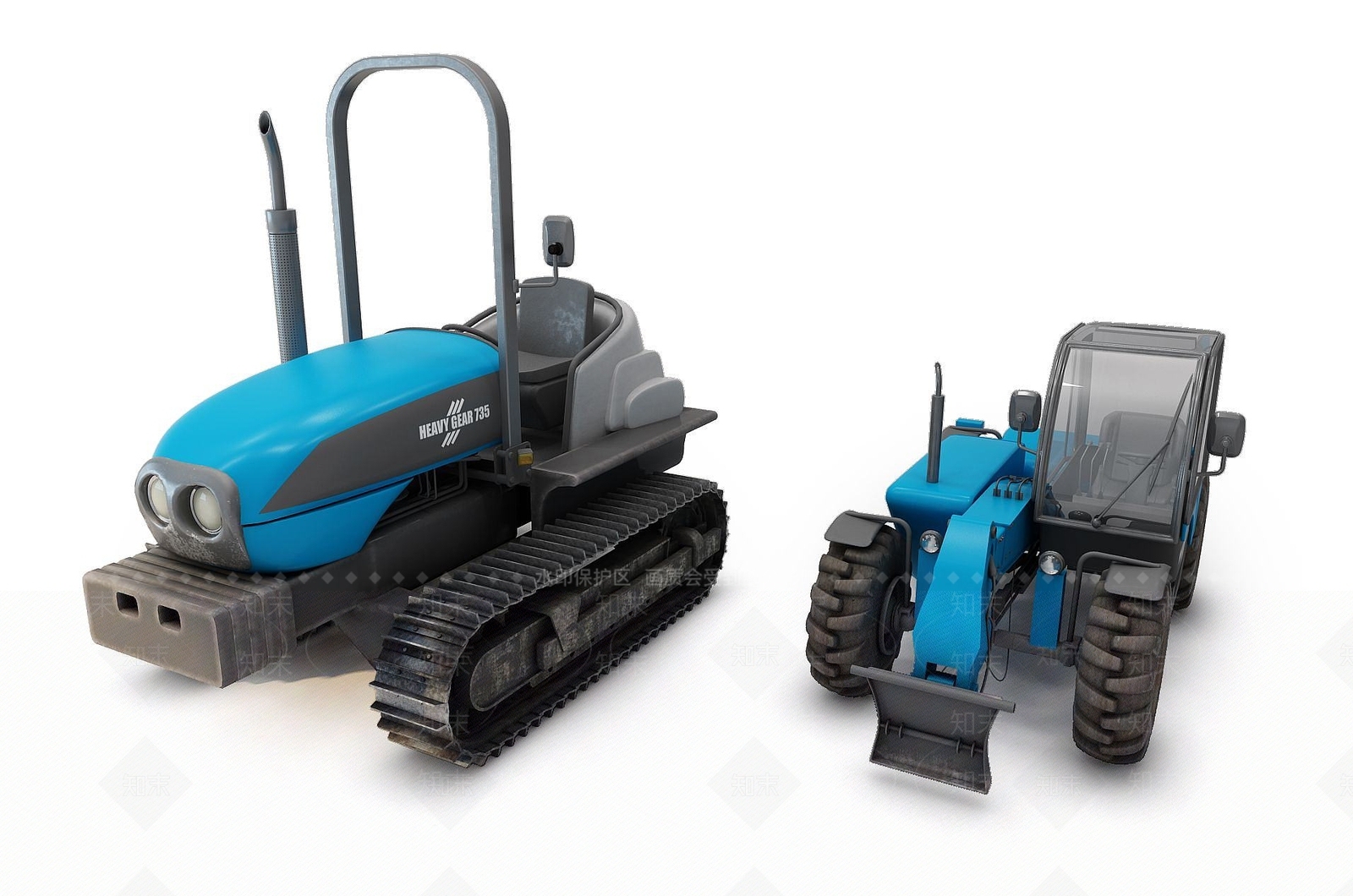 现代挖掘机3D模型下载【ID:1191230213】