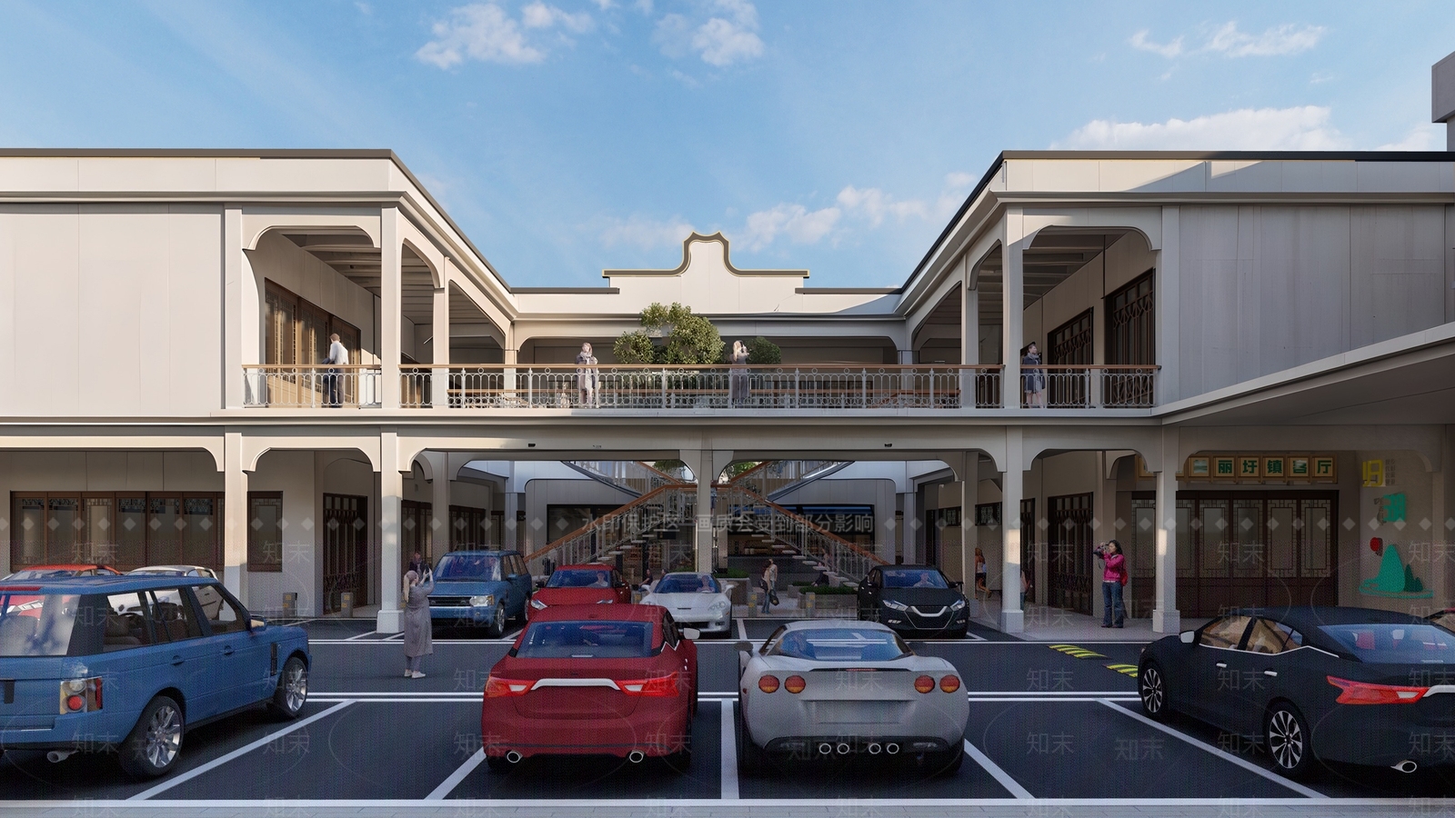 新中式小公建SU模型下载【ID:1191231562】