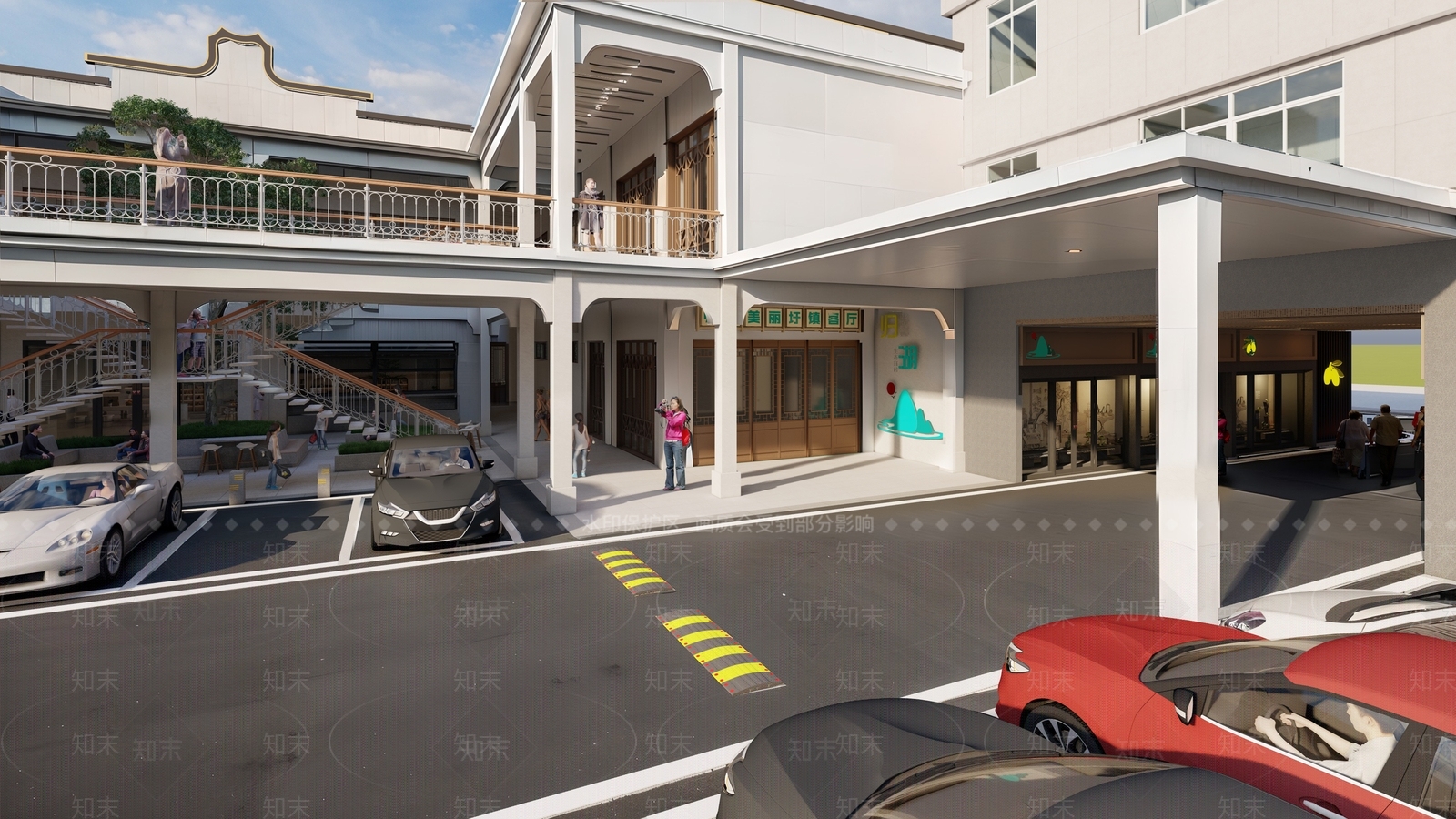 新中式小公建SU模型下载【ID:1191231562】