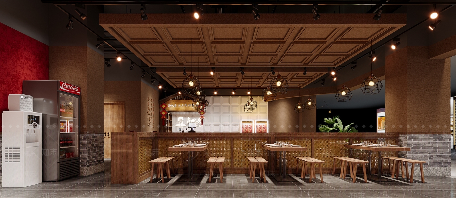 新中式中餐厅3D模型下载【ID:1191231553】