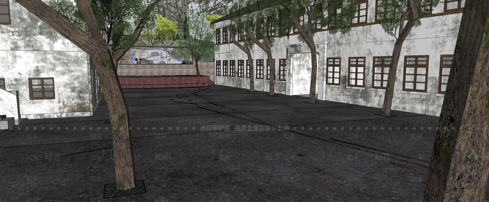 现代商业景观SU模型下载【ID:1191232289】